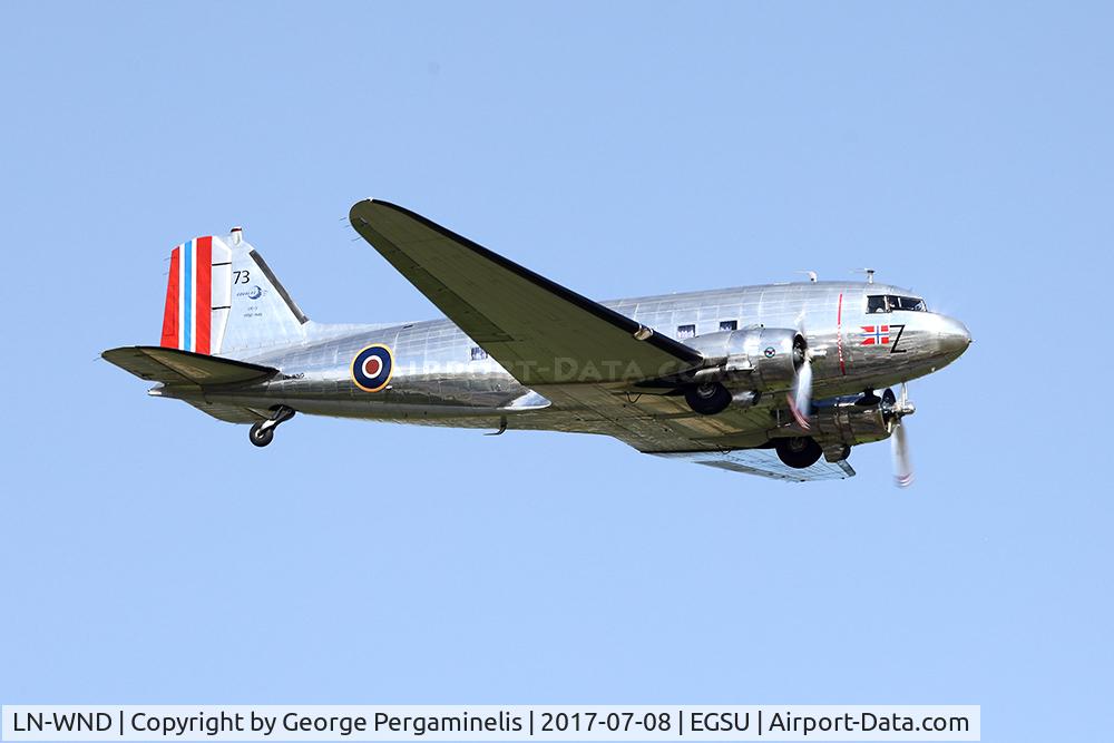 LN-WND, 1943 Douglas C-53D-DO Skytrooper (DC-3A) C/N 11750, Flying Legends 2017.