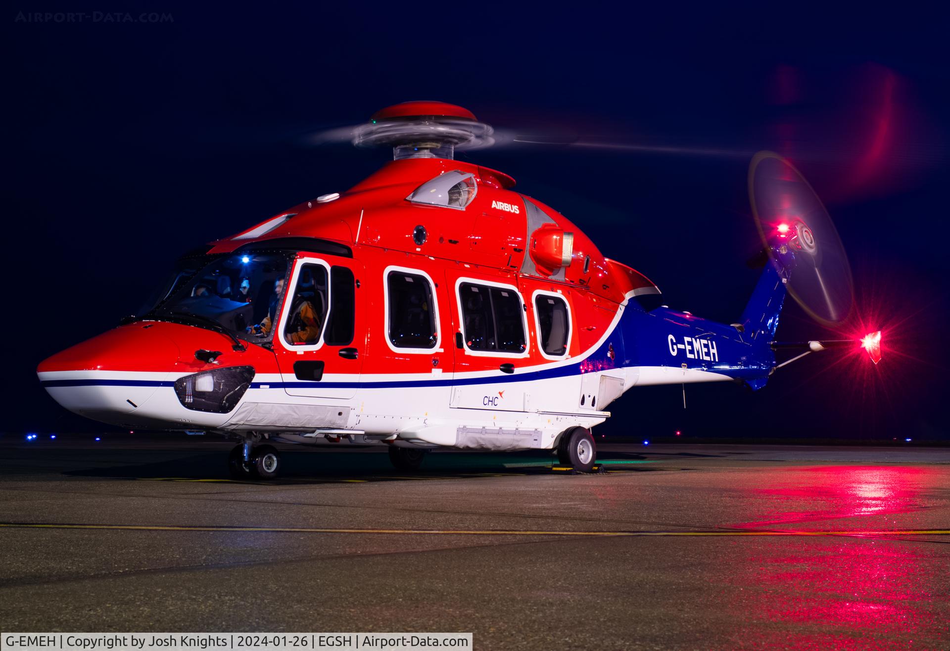 G-EMEH, 2022 Airbus Helicopters EC-175B C/N 5060, Arriving Back to Base as 'HKS75'.