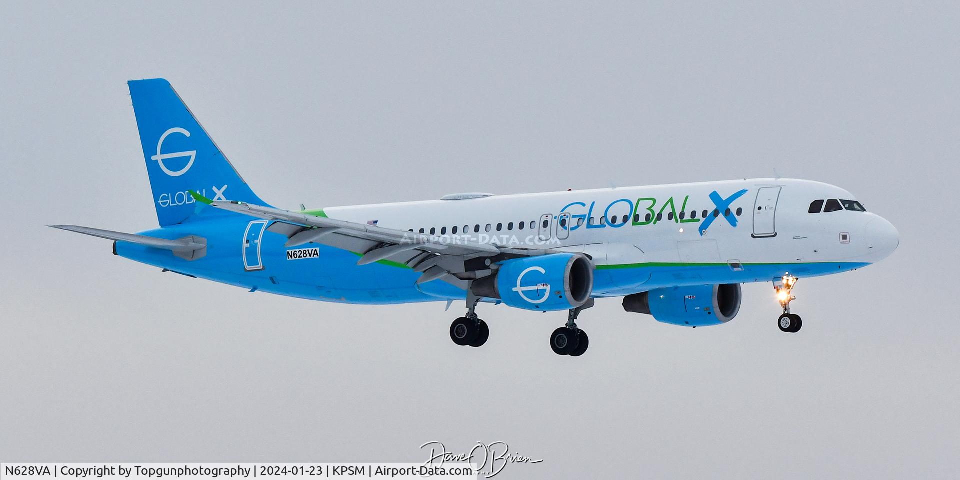 N628VA, 2007 Airbus A320-214 C/N 2993, GlobalX stopping through PSM
