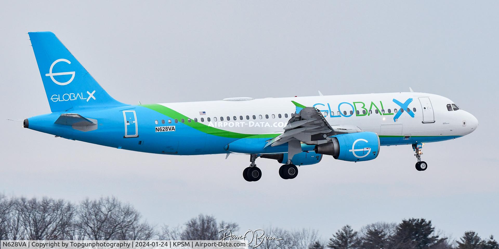 N628VA, 2007 Airbus A320-214 C/N 2993, GLOBALMAX landing RW34