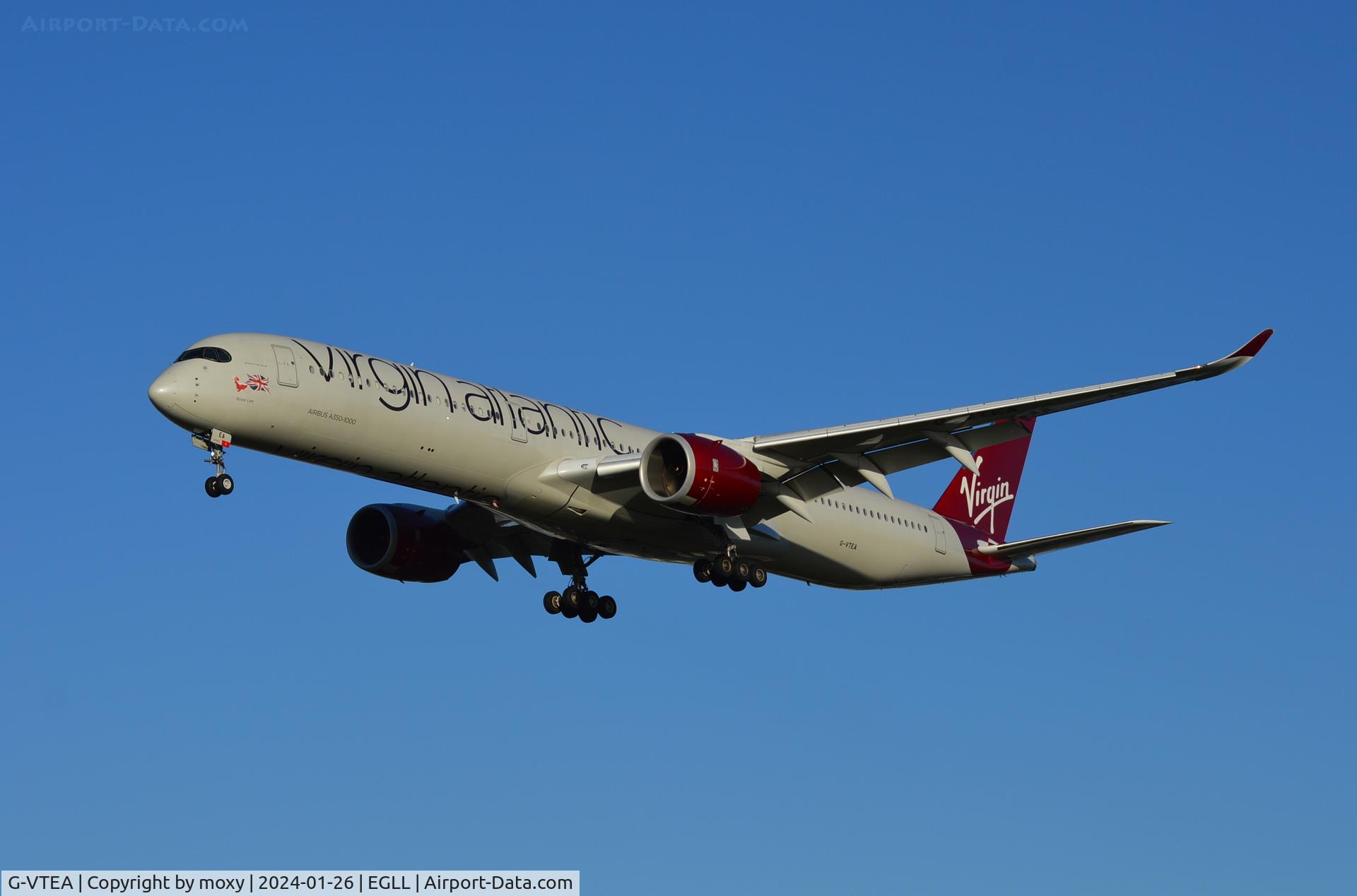 G-VTEA, 2020 Airbus A350-1041 C/N 0426, Airbus A350-1041 landing London Heathrow.