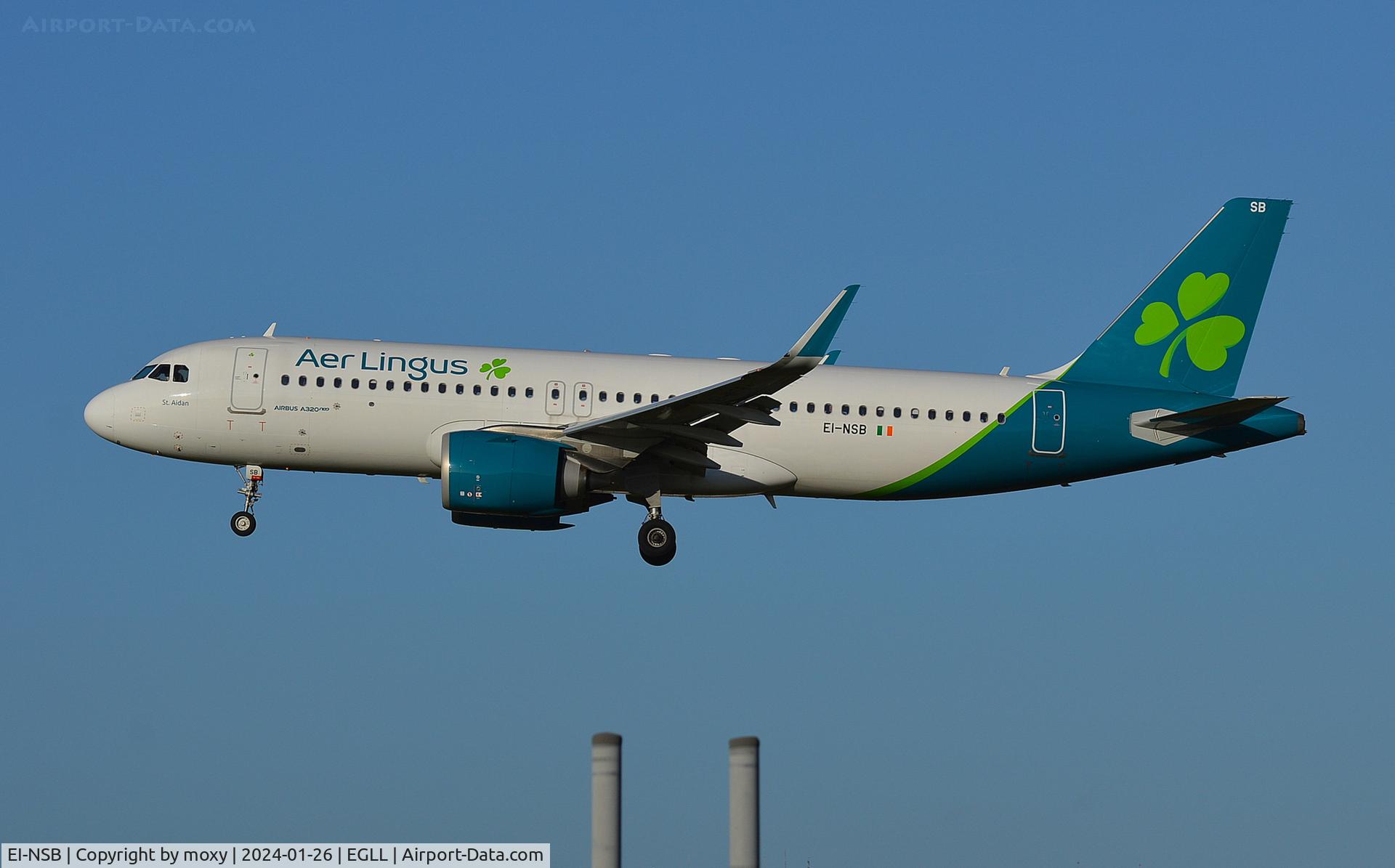 EI-NSB, 2022 Airbus A320-251N C/N 10786, Airbus A320-251N landing at London Heathrow.