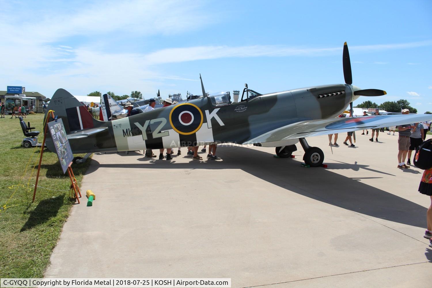 C-GYQQ, 1945 Supermarine Spitfire IXe C/N TE294, Spitfire zx