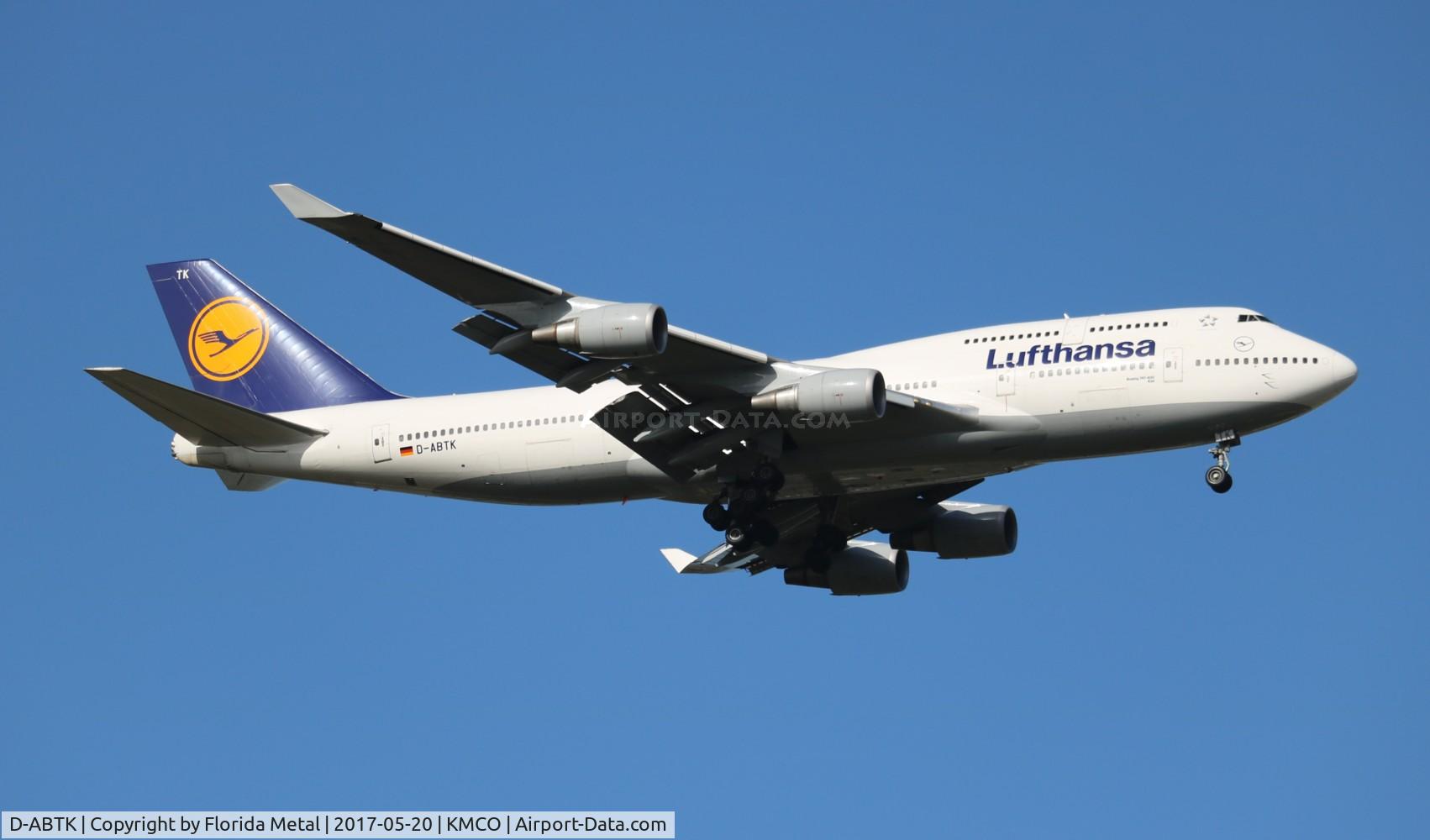 D-ABTK, 2001 Boeing 747-430 C/N 29871, DLH 744 zx EDDF-MCO