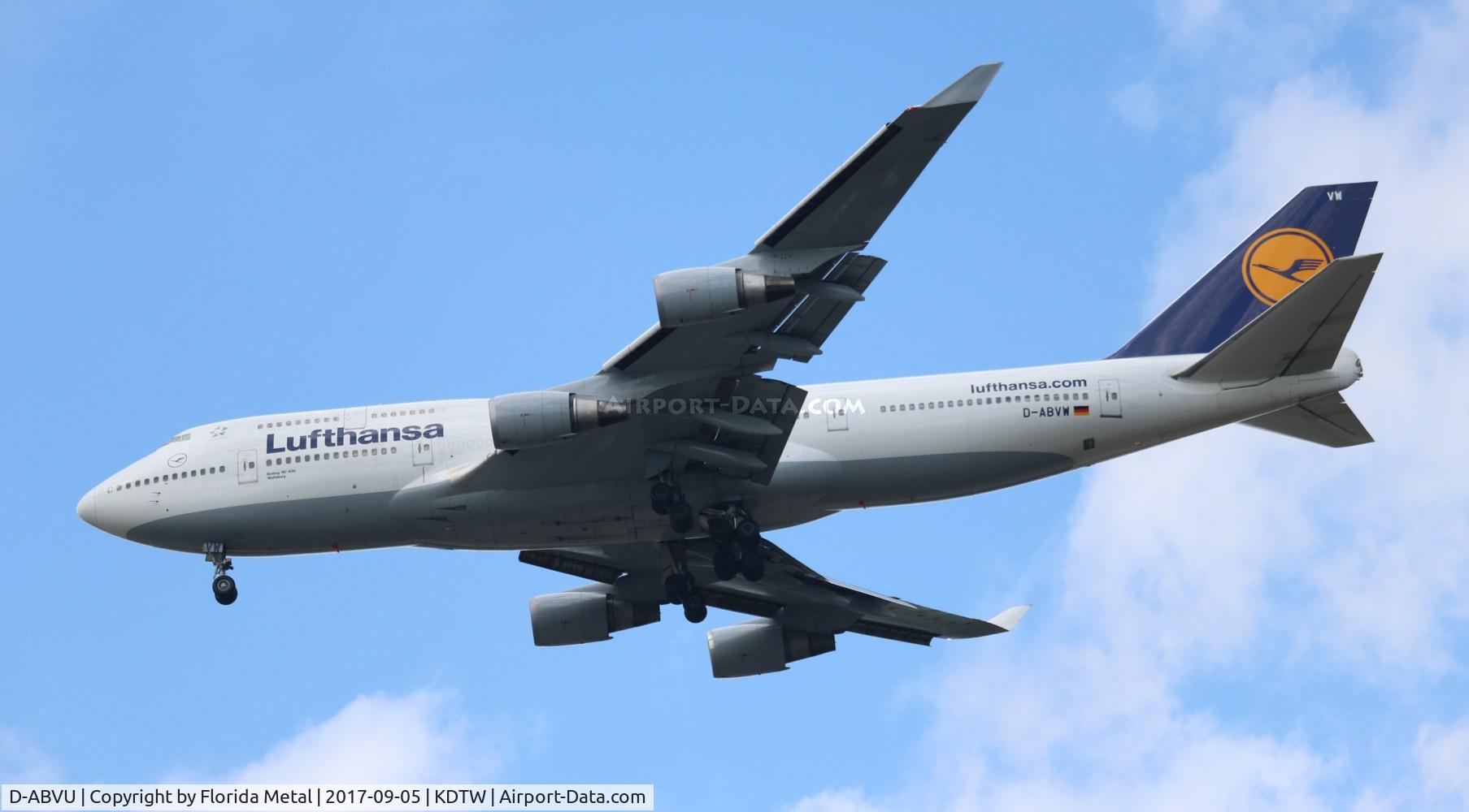 D-ABVU, 1998 Boeing 747-430 C/N 29492, DLH 744 zx FRA-DTW