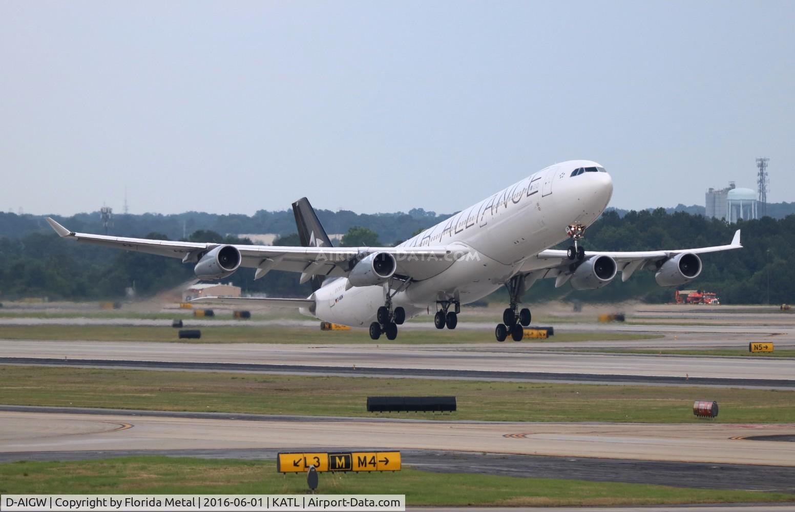 D-AIGW, 2000 Airbus A340-313X C/N 327, DLH A343 zx ATL-FRA