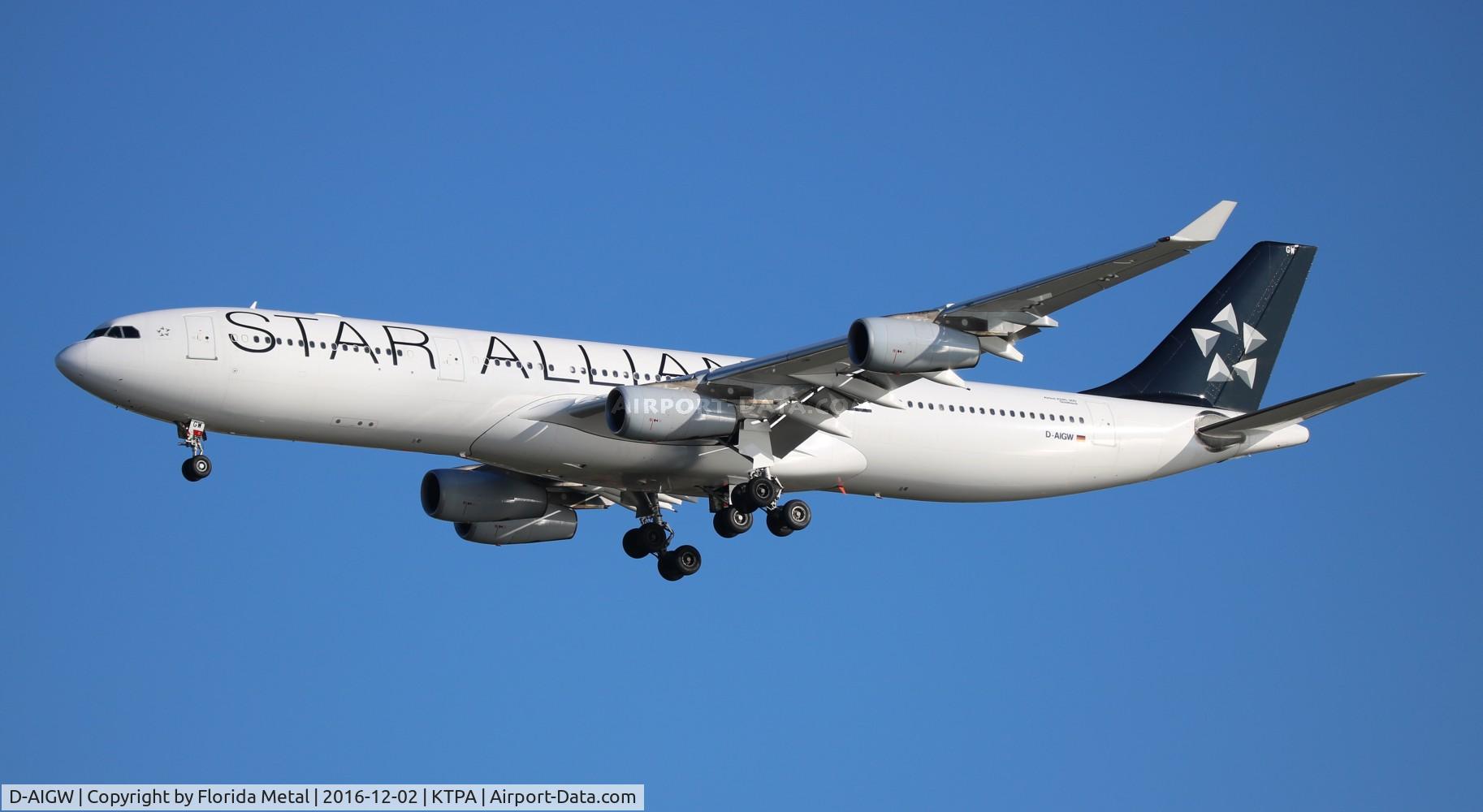 D-AIGW, 2000 Airbus A340-313X C/N 327, DLH A343 zx FRA-TPA