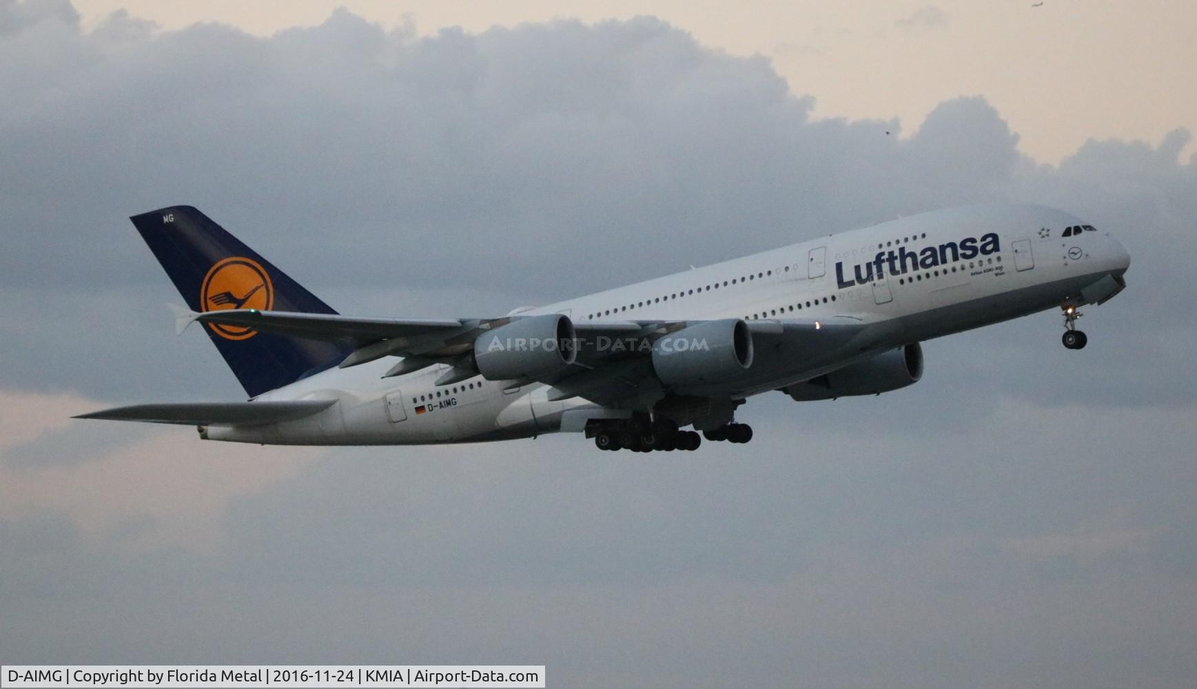 D-AIMG, 2011 Airbus A380-841 C/N 069, DLH A380 zx MIA-FRA