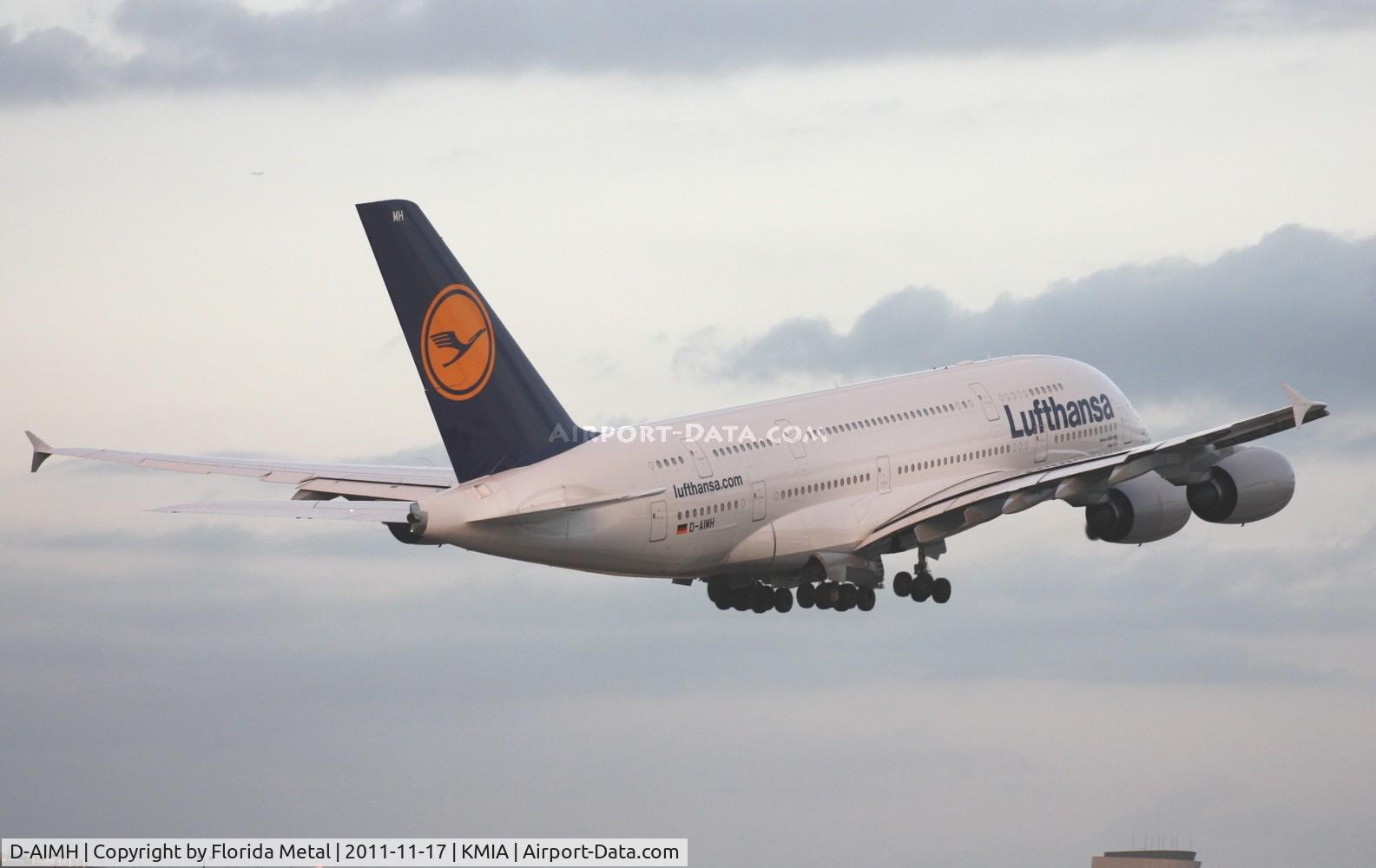 D-AIMH, 2010 Airbus A380-841 C/N 070, MIA zx