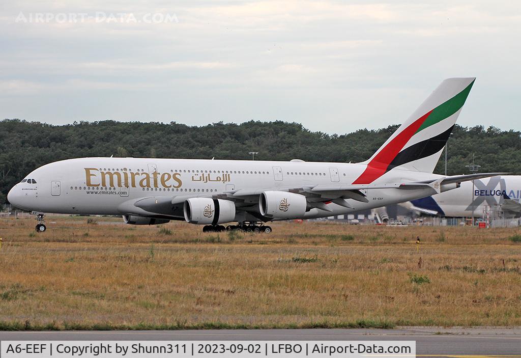 A6-EEF, 2012 Airbus A380-861 C/N 113, Landing rwy 14R