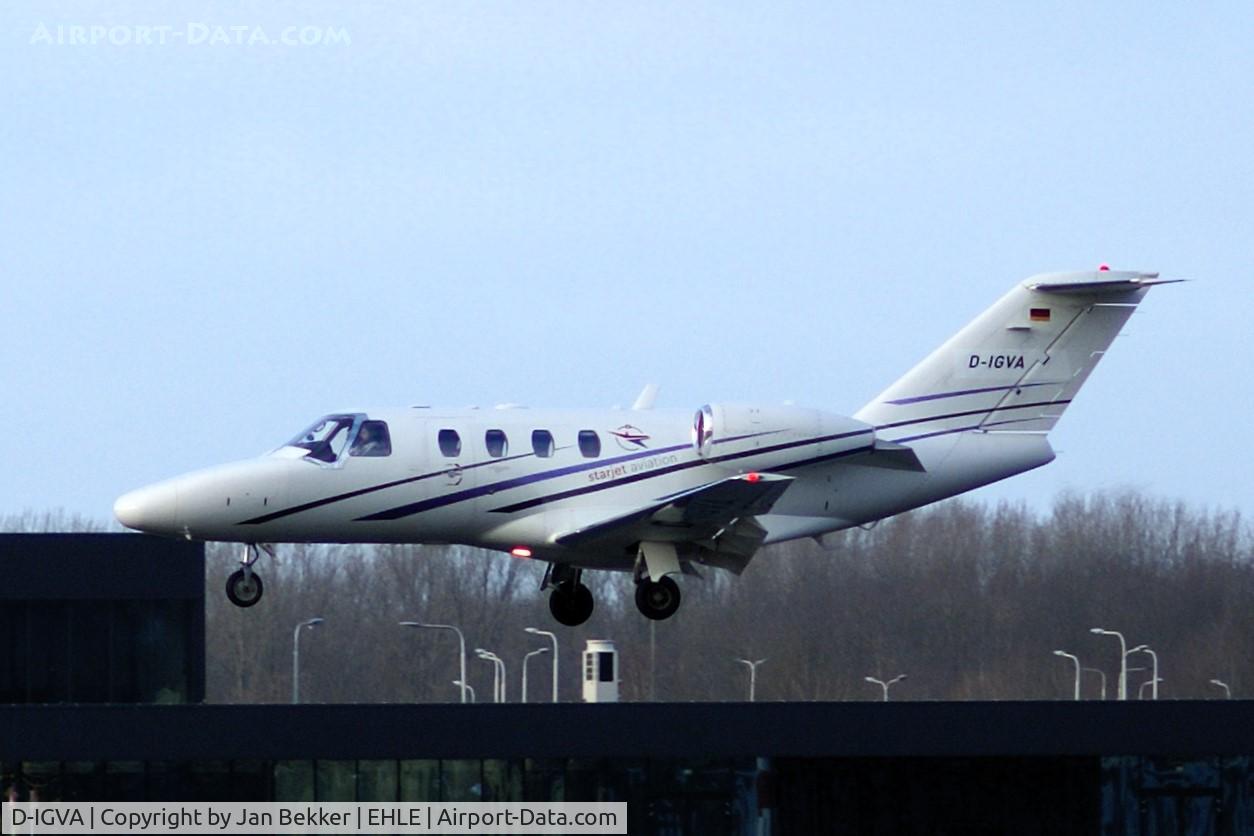 D-IGVA, 2007 Cessna 525 CitationJet CJ1+ C/N 525-0659, Lelystad Airport. Came in from Sion (Swiss)