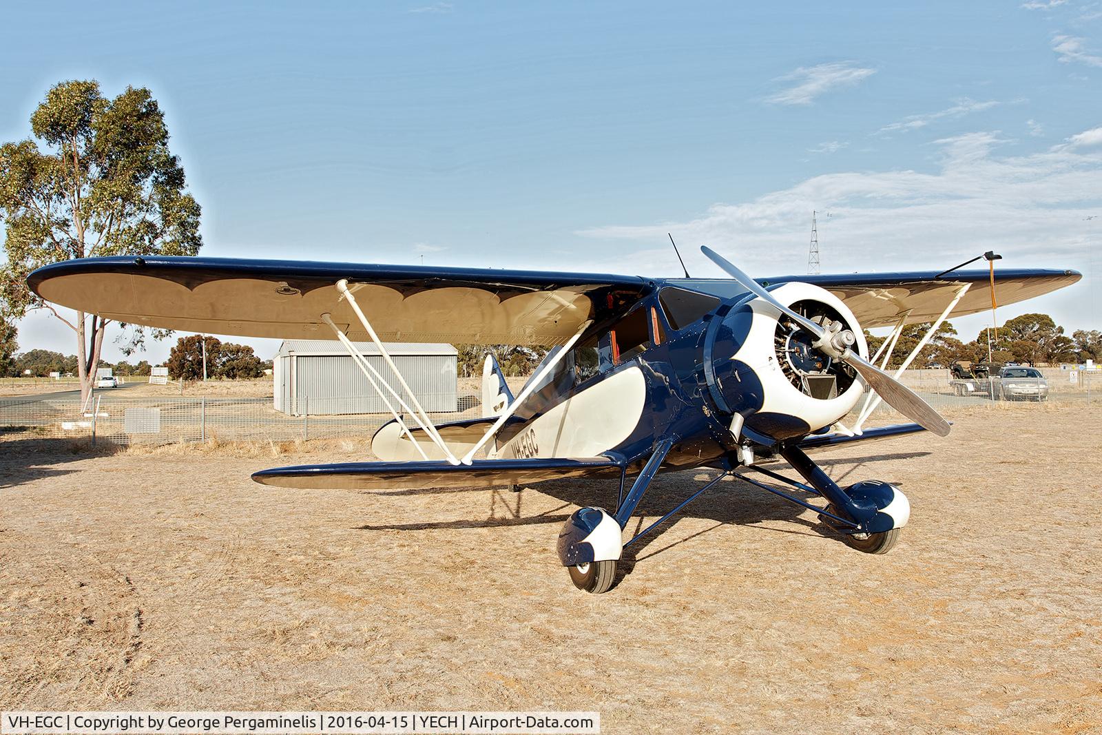VH-EGC, Waco Aircraft Co EGC-8 C/N 5051, Antique Aeroplane Assn of Australia National Fly-in.