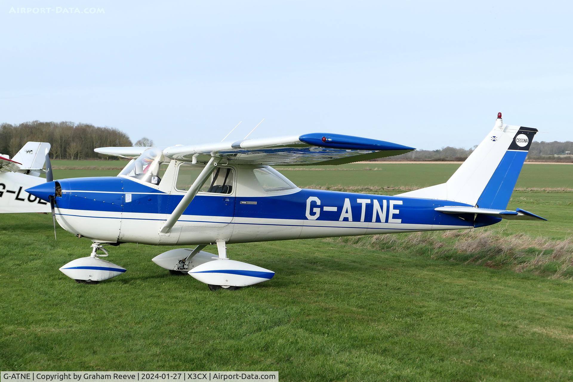 G-ATNE, 1966 Reims Cessna F150F C/N 0042, Parked at Northrepps.