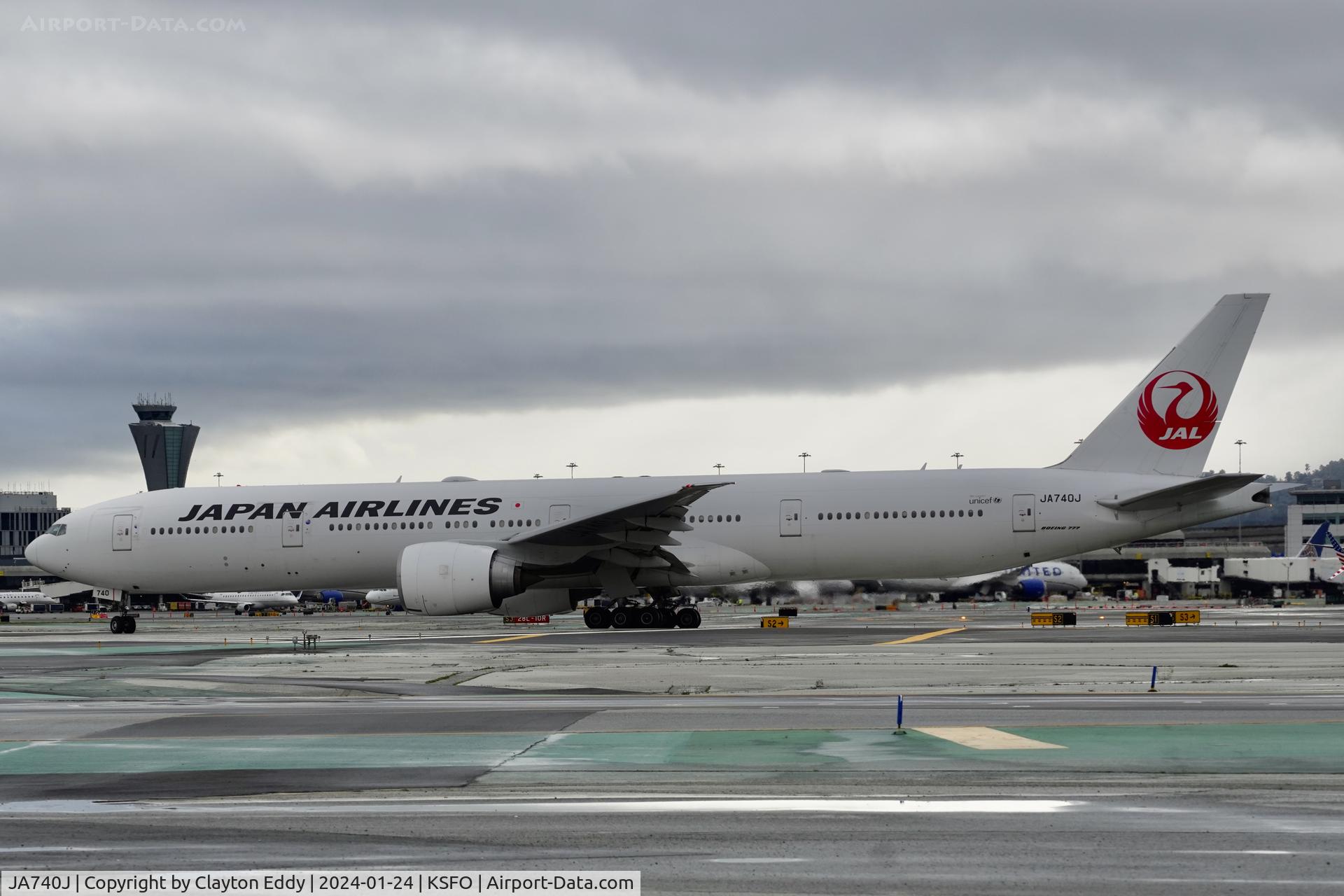 JA740J, 2008 Boeing 777-346 C/N 36127, SFO 2024.