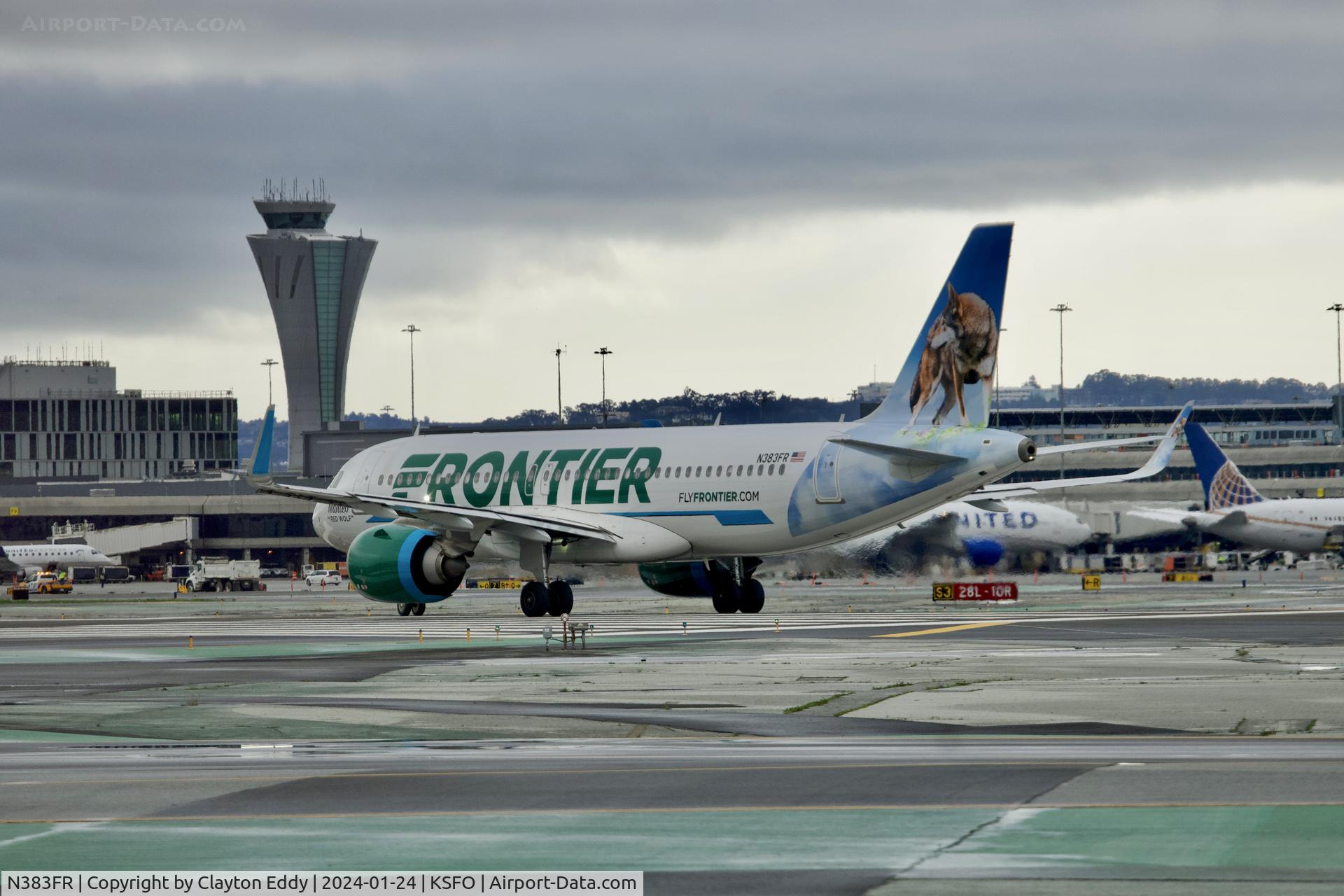 N383FR, 2021 Airbus A320-251N C/N 10584, SFO 2024.
