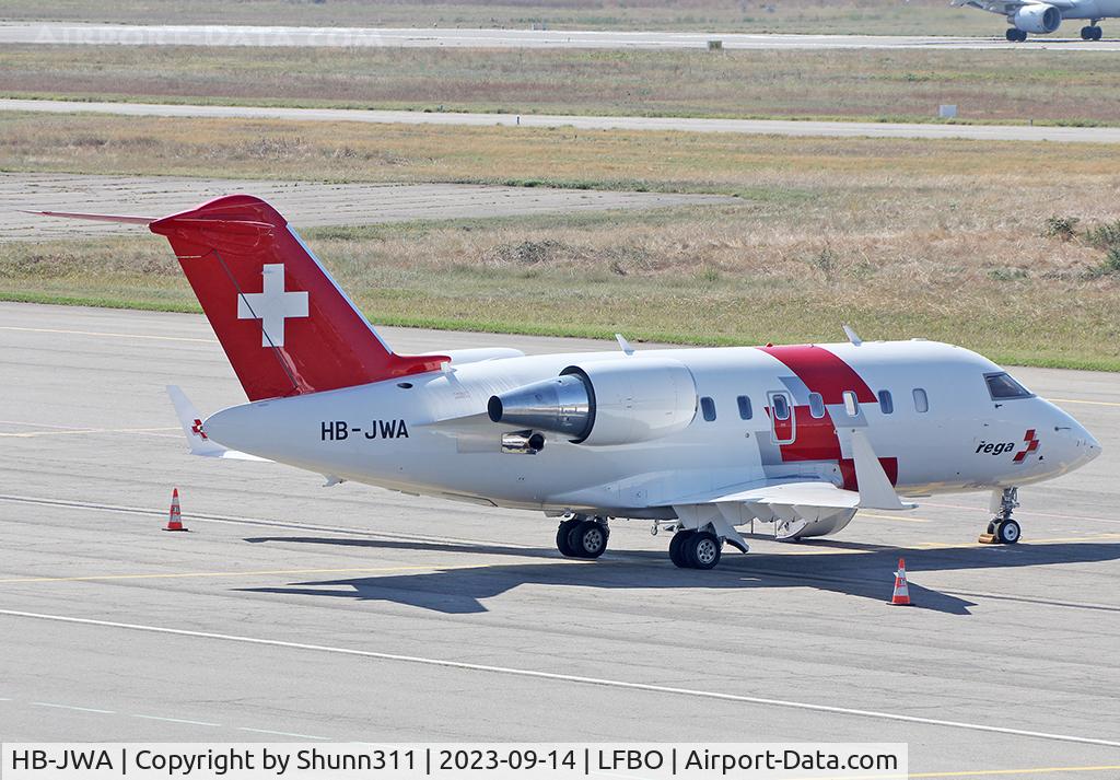 HB-JWA, 2016 Bombardier Challenger 650 (CL-600-2B16) C/N 6092, Parked at the General Aviation area...