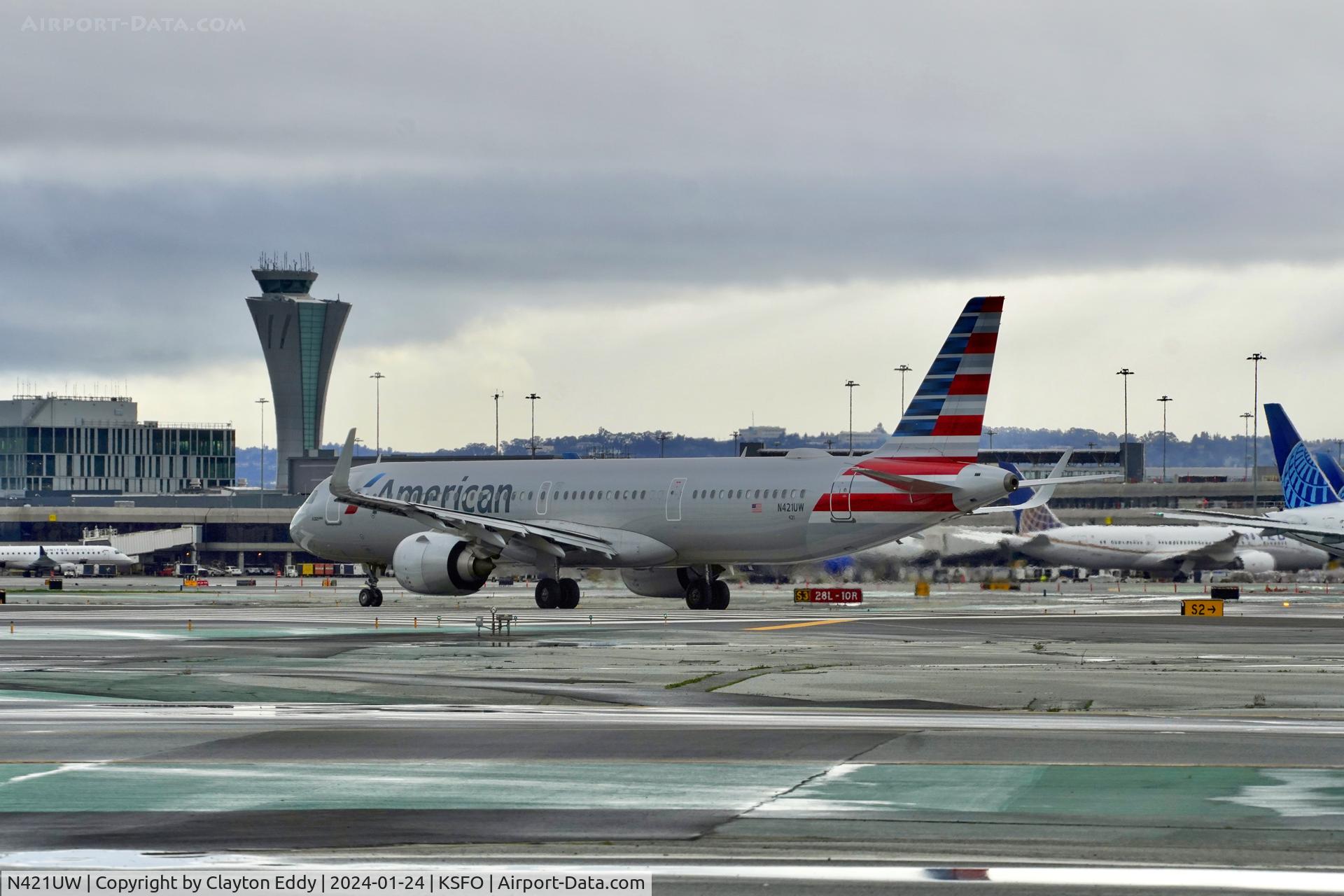 N421UW, 2020 Airbus A321-253NX C/N 10095, SFO 2024.