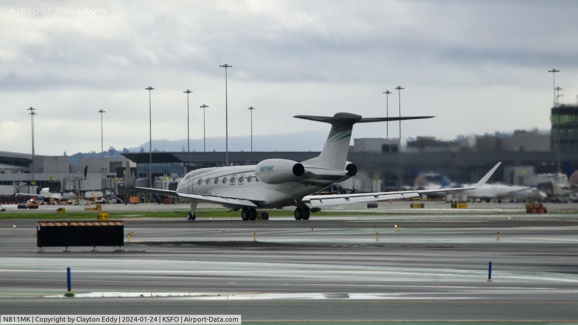 N811MK, 2021 Gulfstream Aerospace Corp. GVI (650ER) C/N 6453, SFO 2024.