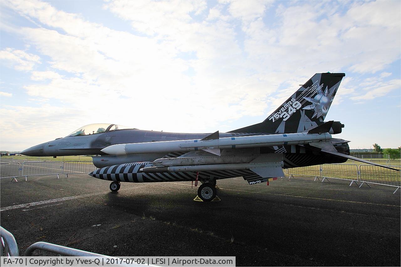 FA-70, SABCA F-16AM Fighting Falcon C/N 6H-70, SABCA F-16AM Fighting Falcon, Static display, St Dizier-Robinson Air Base 113 (LFSI)
