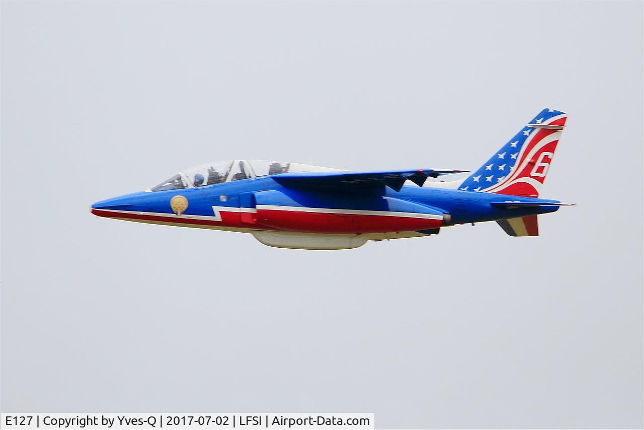 E127, 1983 Dassault-Dornier Alpha Jet E C/N E127, Dassault-Dornier Alpha Jet E (F-TERJ), Athos 4 of Patrouille de France 2017, On display, St Dizier-Robinson Air Base 113 (LFSI)