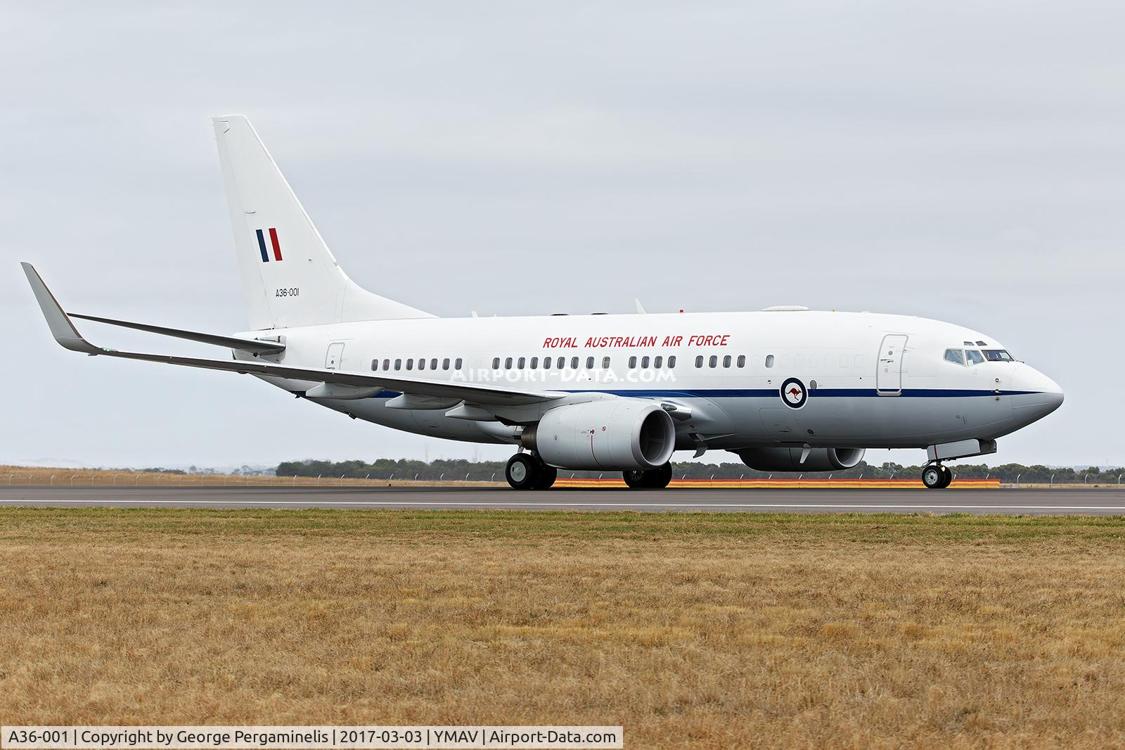 A36-001, 2000 Boeing 737-7DT BBJ C/N 30829, Australian International Air Show.