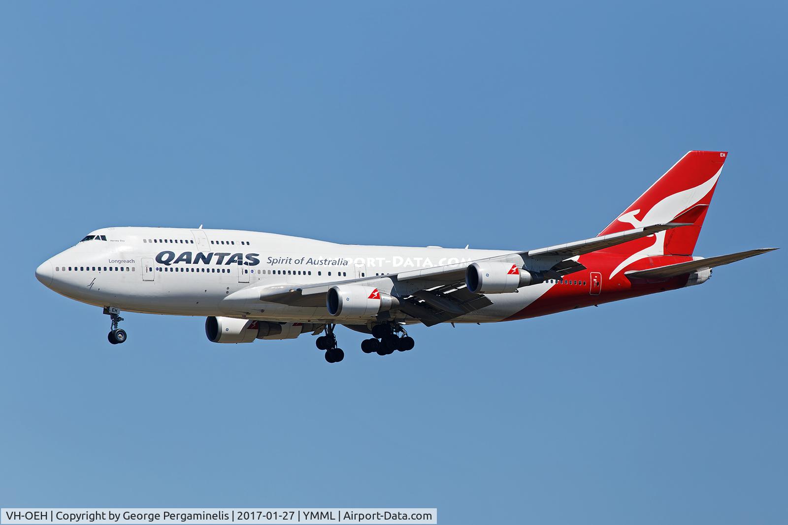VH-OEH, 2003 Boeing 747-438/ER C/N 32912, Final for runway 16.