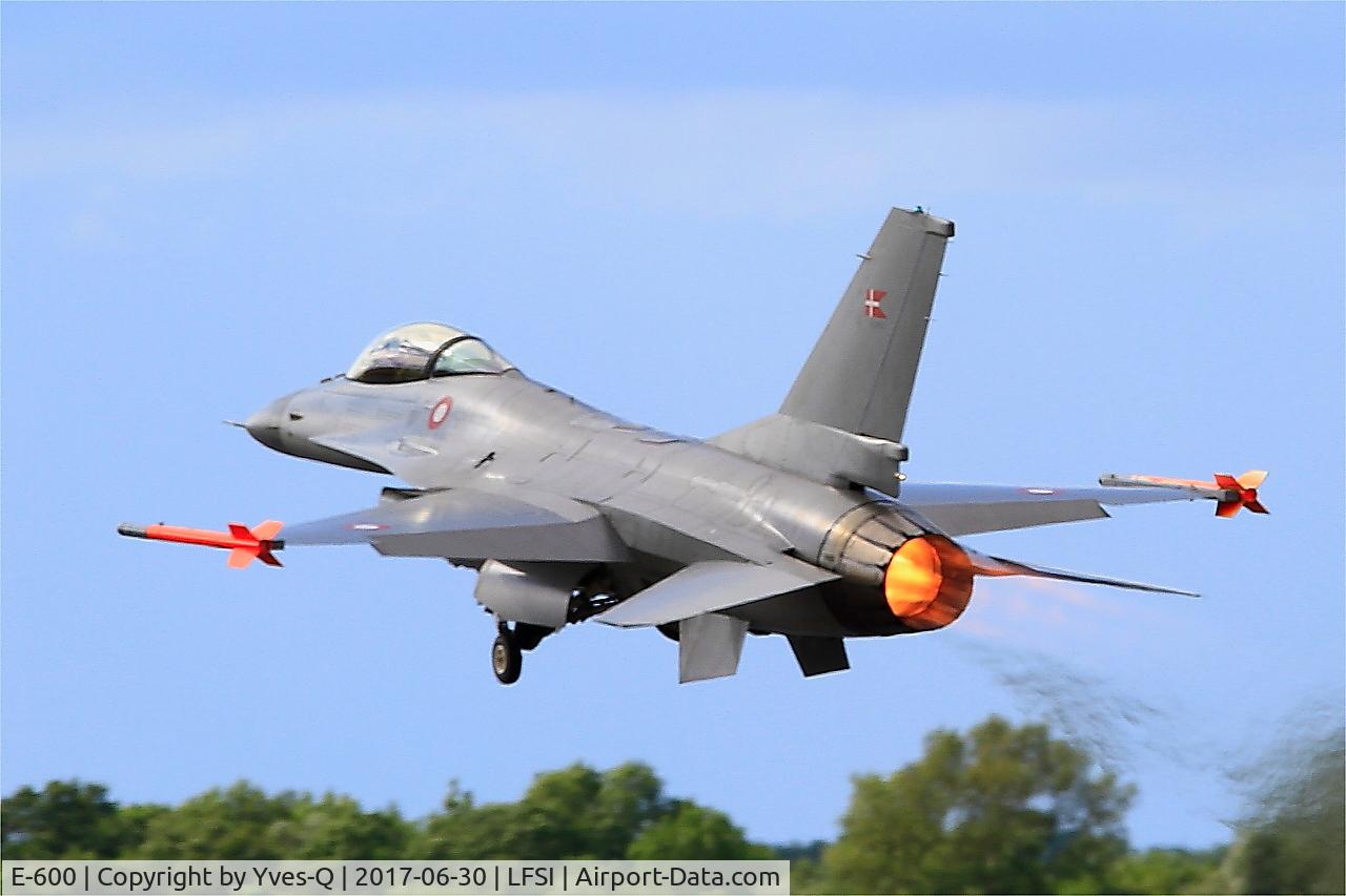 E-600, 1980 SABCA F-16AM Fighting Falcon C/N 6F-35, Royal Danish Air Force SABCA F-16AM Fighting Falcon, Take off rwy 29, St Dizier-Robinson Air Base 113 (LFSI)