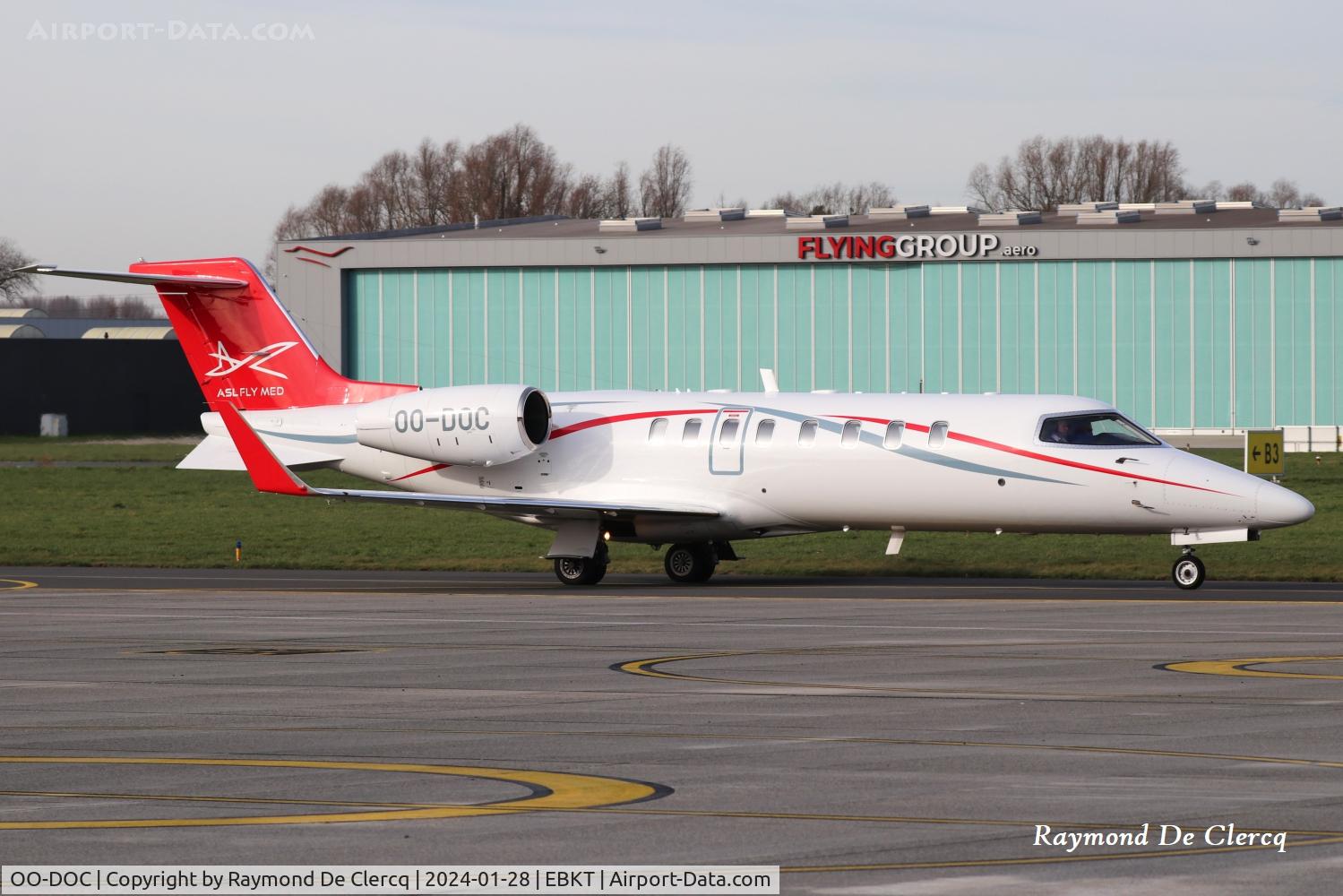 OO-DOC, 2001 Learjet 45 C/N 45-167, Nice visitor at Kortrijk Airport.
