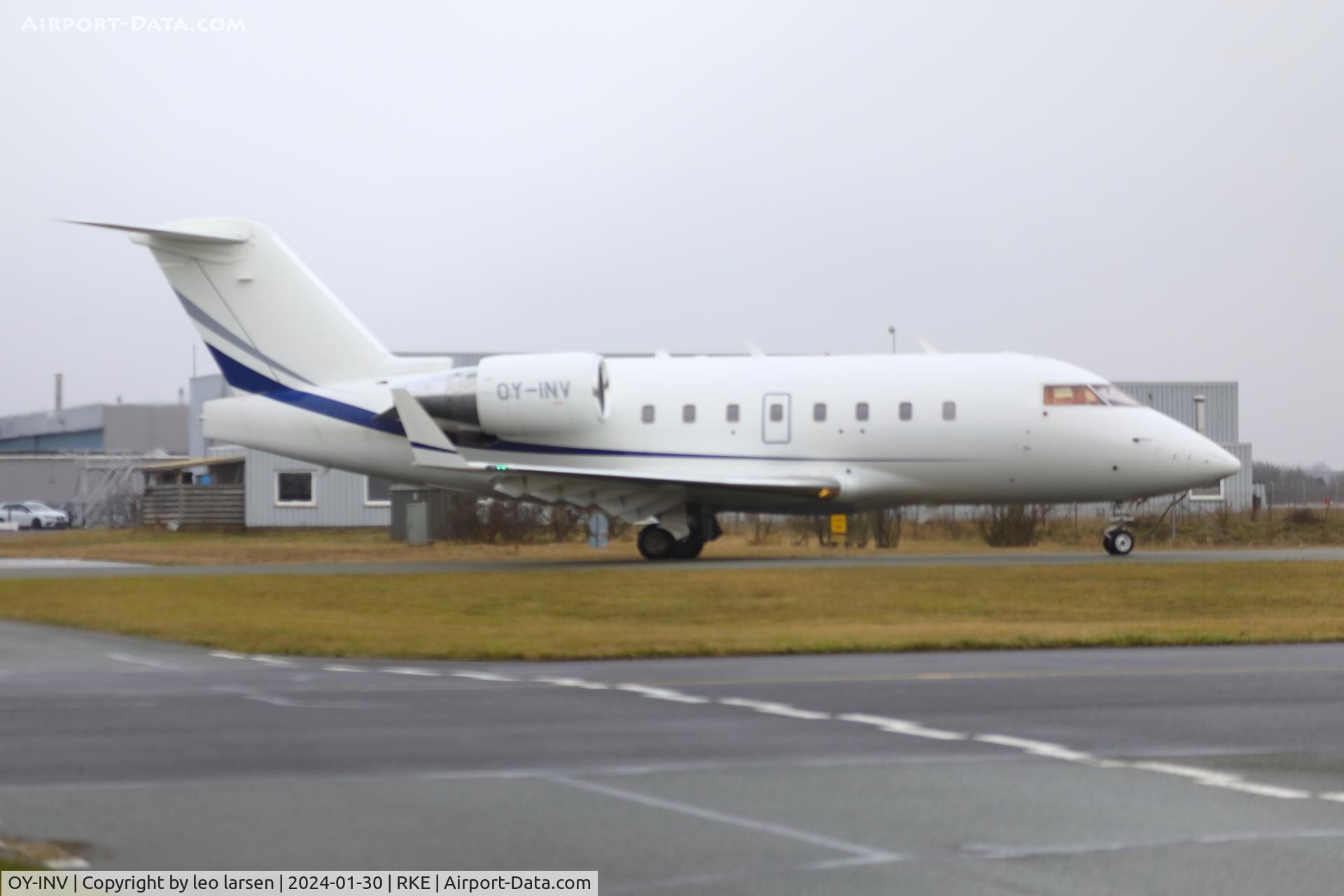 OY-INV, 2005 Bombardier Challenger 604 (CL-600-2B16) C/N 5628, Roskilde 30.1.2024