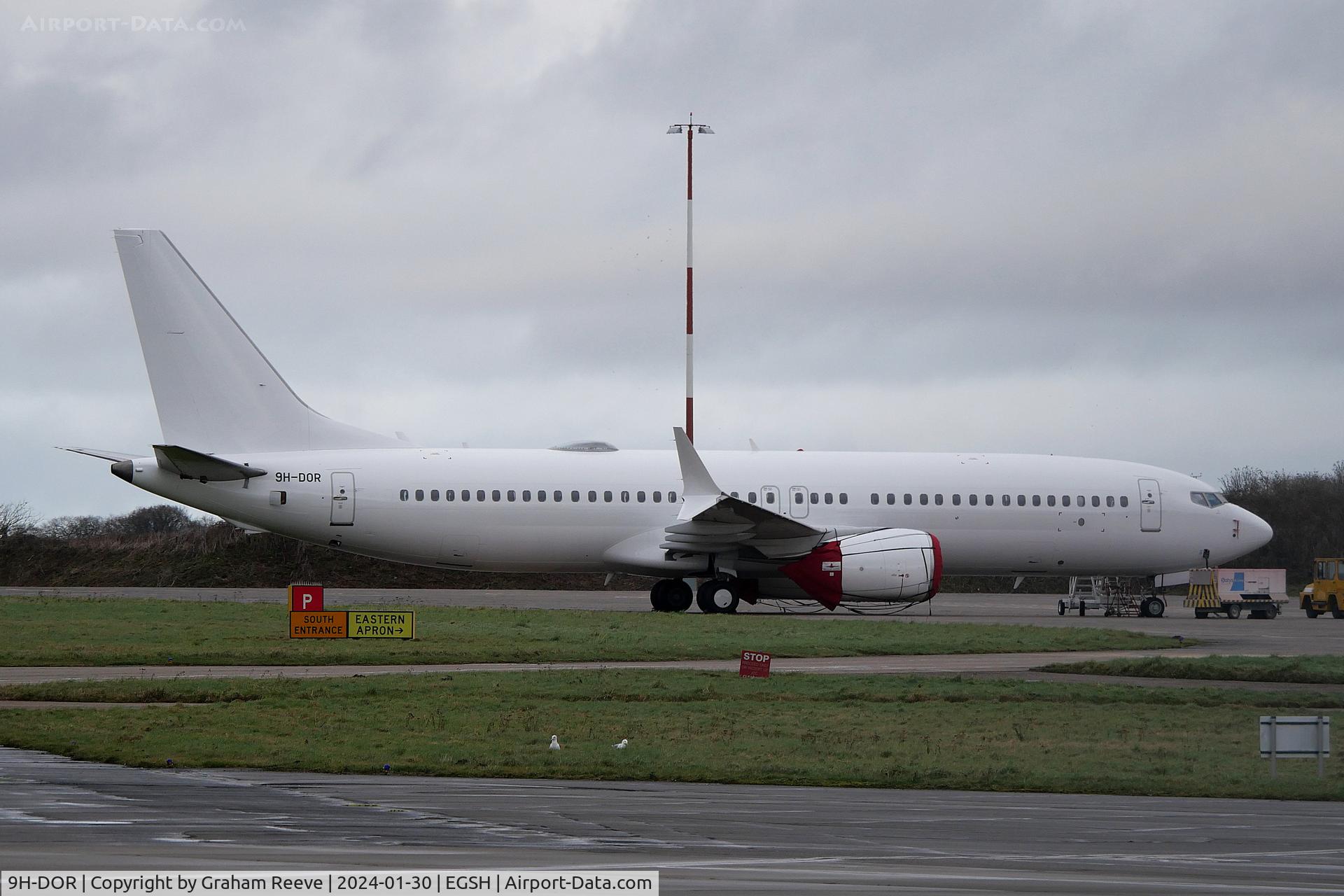 9H-DOR, 2019 Boeing 737-8 MAX C/N 60184, Parked at Norwich.