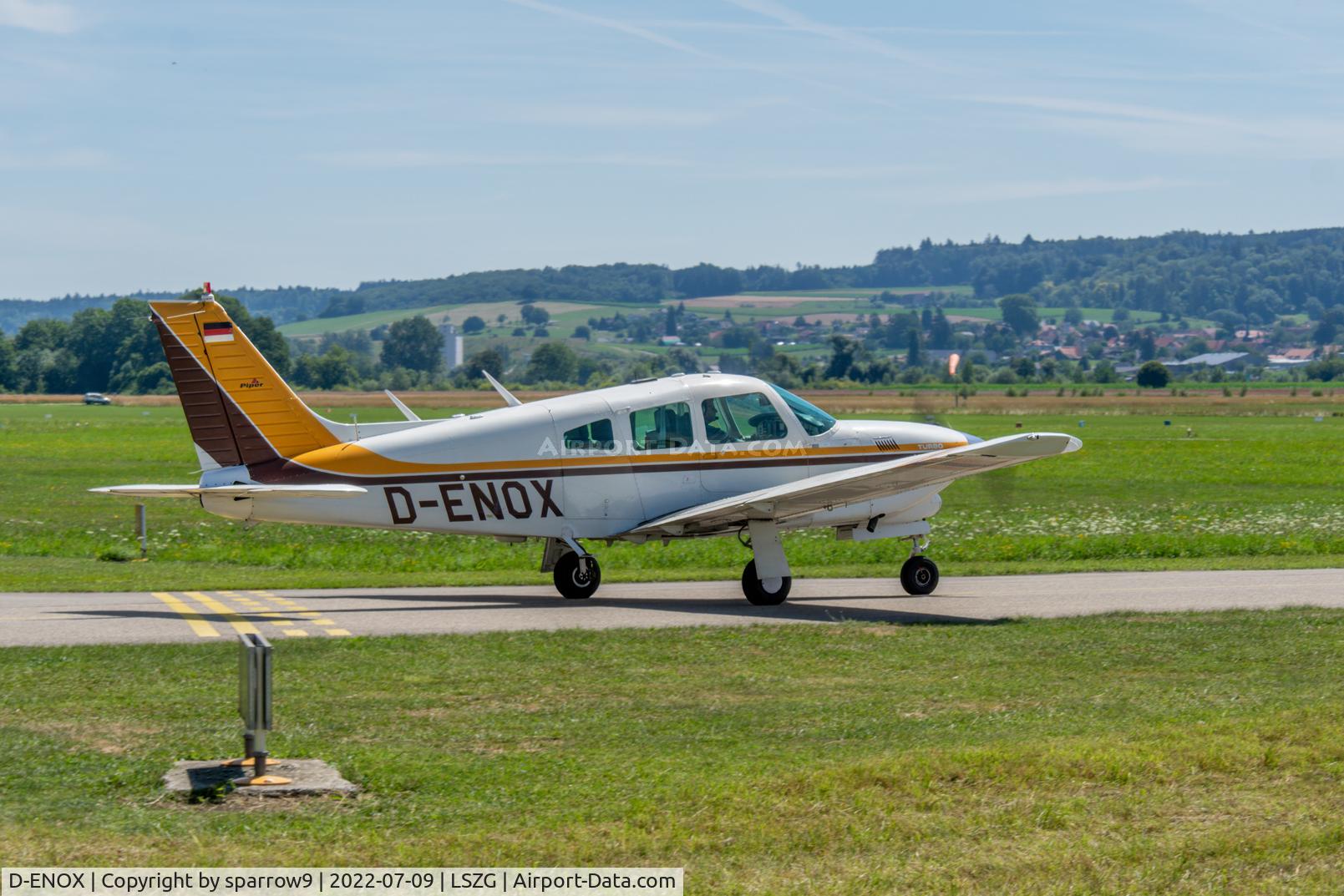 D-ENOX, 1977 Piper PA-28R-201T Cherokee Arrow III C/N 28R-7703141, At Grenchen