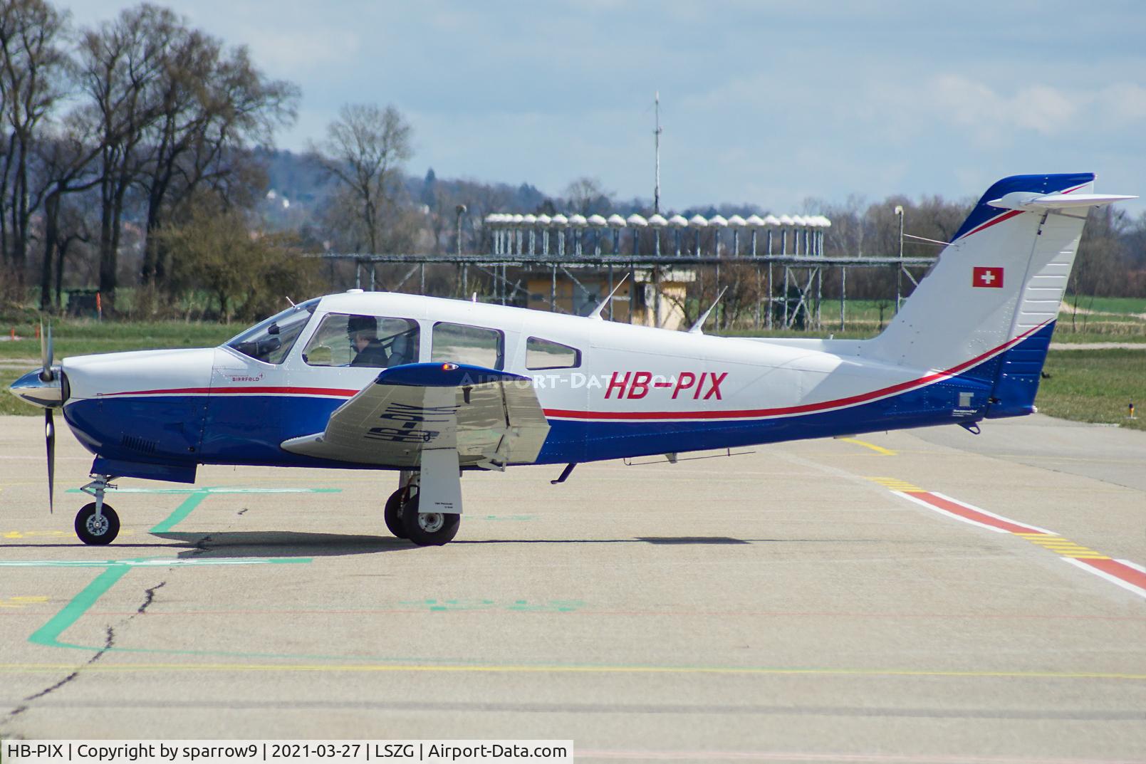 HB-PIX, 1979 Piper PA-28RT-201 Arrow IV C/N 28R-7918100, At Grenchen. HB-registered since 1986-06-17.