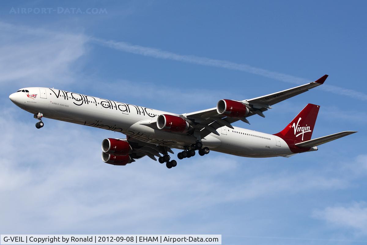 G-VEIL, 2004 Airbus A340-642 C/N 575, at spl