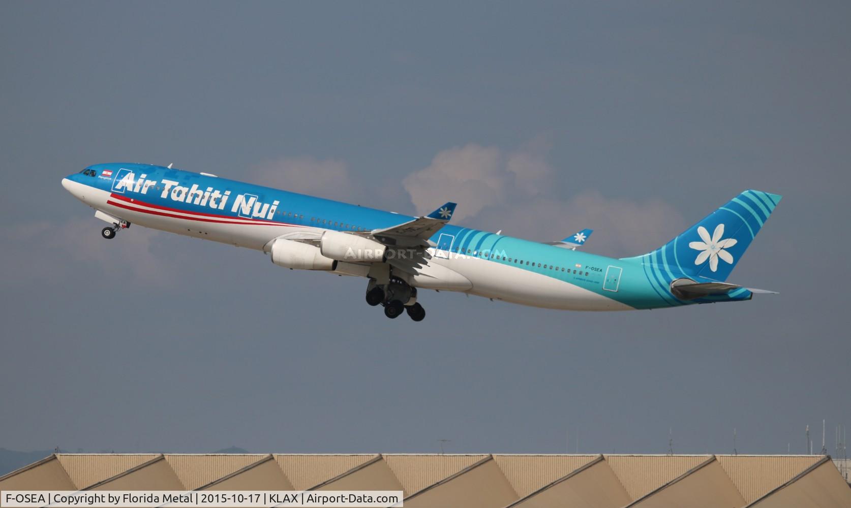 F-OSEA, 2001 Airbus A340-313 C/N 438, LAX zx