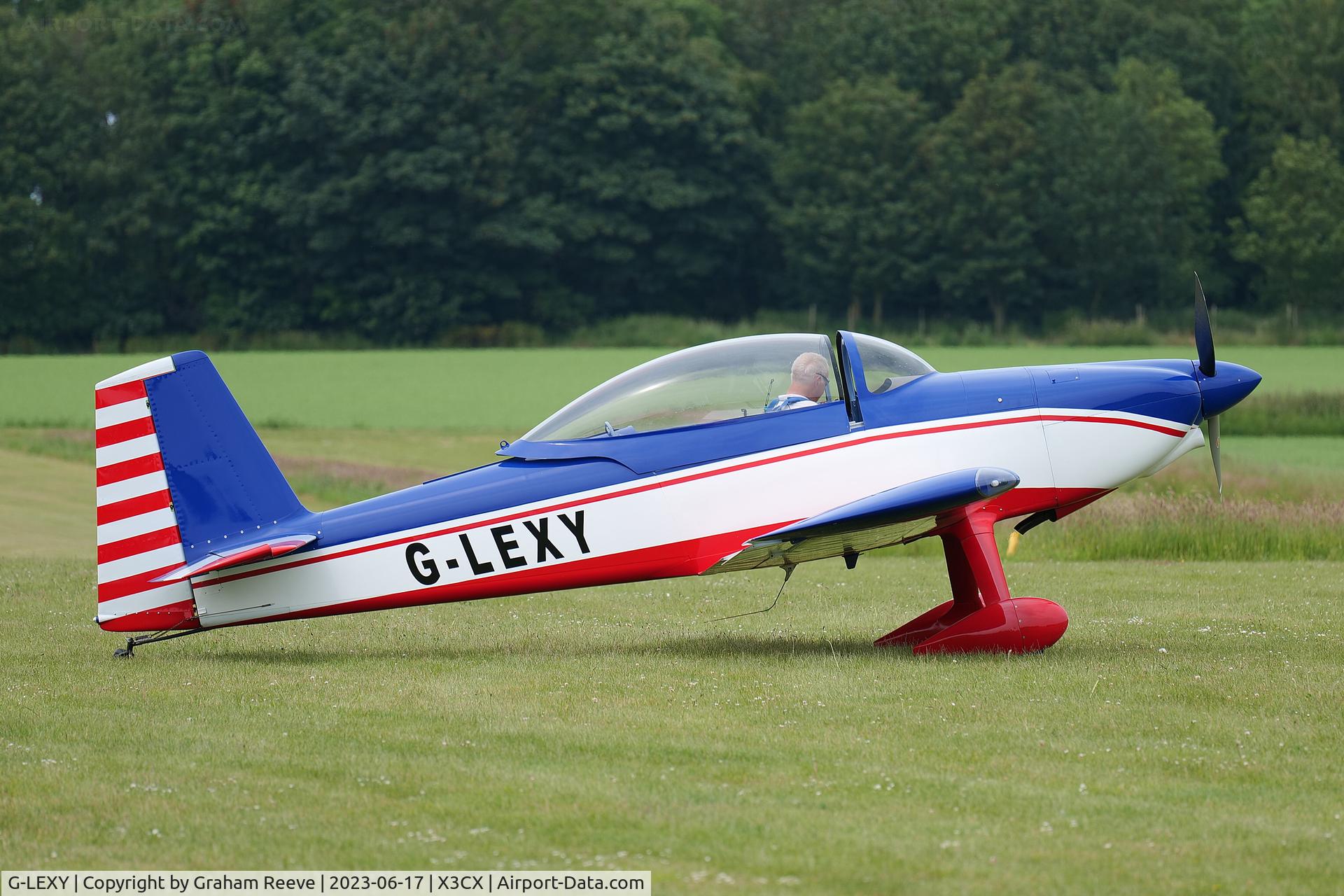 G-LEXY, 2010 Vans RV-8 C/N 303-14756, Parked at Northrepps.