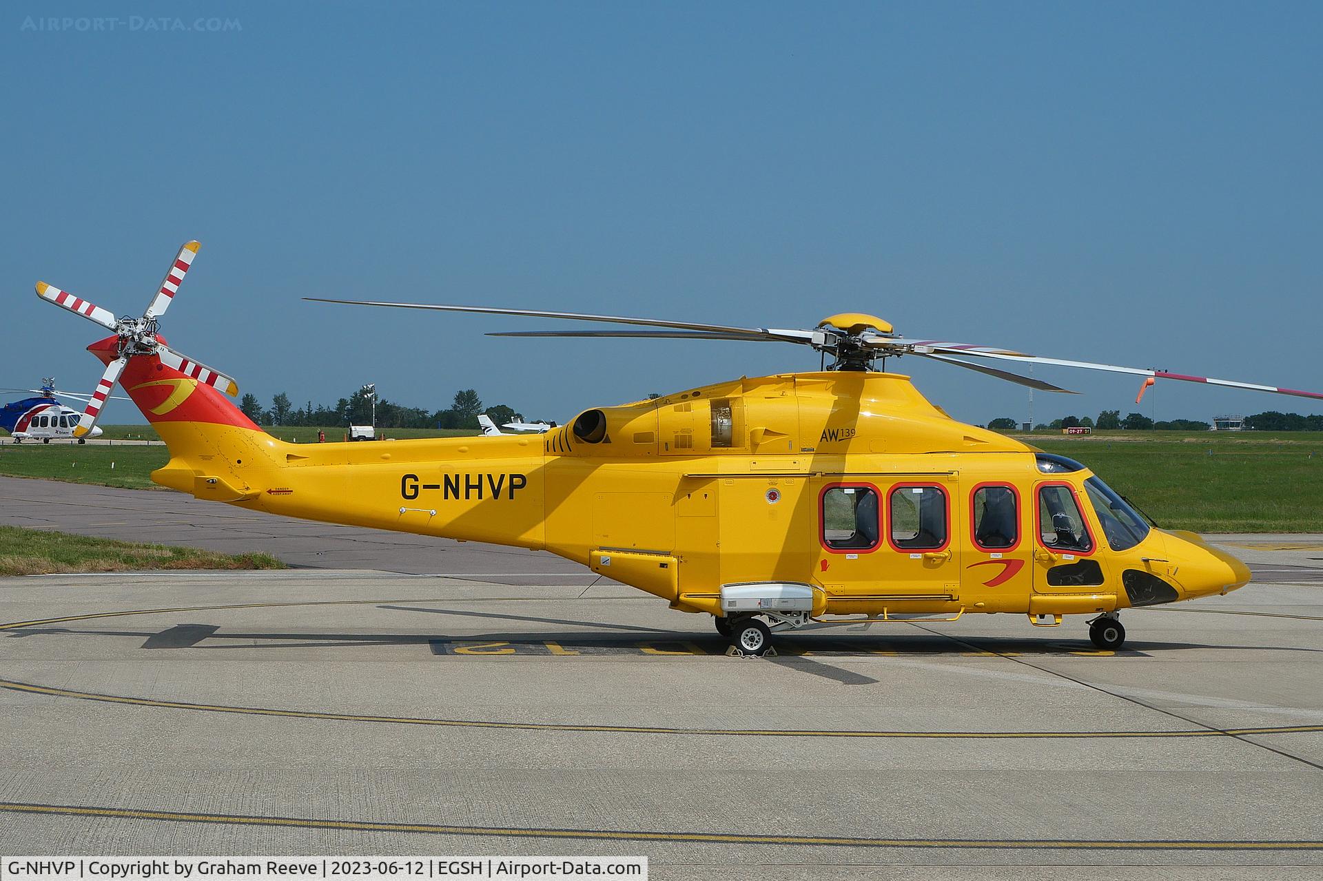 G-NHVP, 2018 AgustaWestland AW-139 C/N 41513, Parked at Norwich.