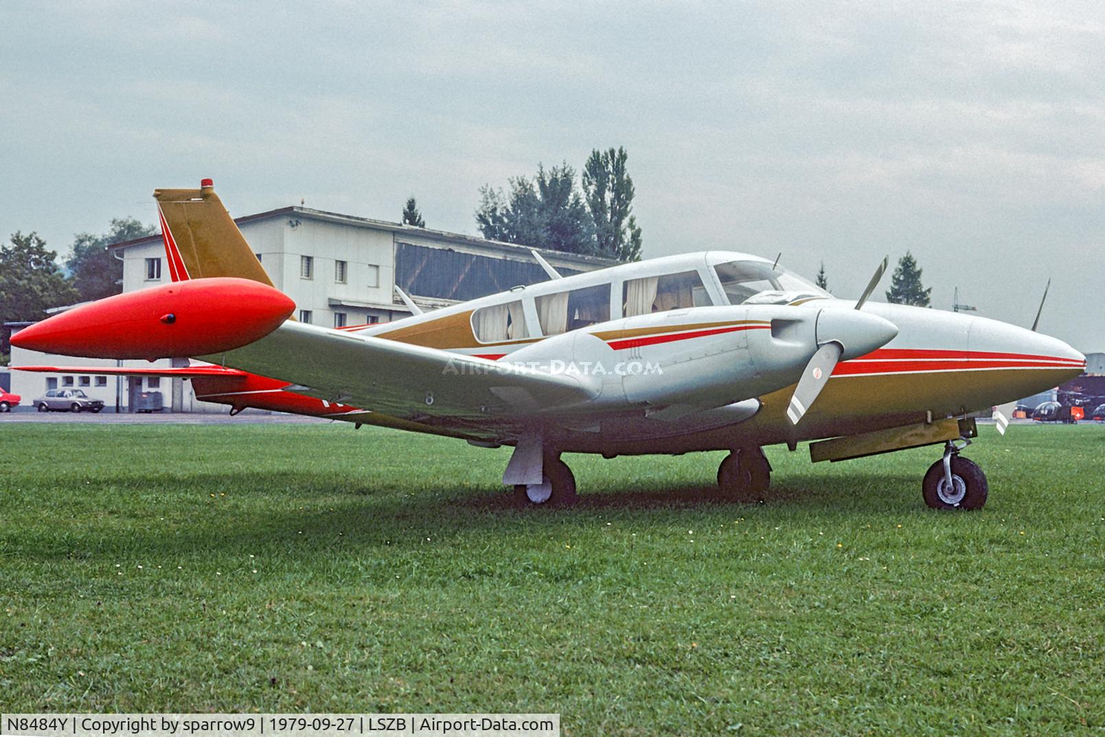 N8484Y, 1967 Piper PA-30 Twin Comanche C/N 30-1647, At Berne-Belp. Destroyed in bad weather. Scanned from a slide.