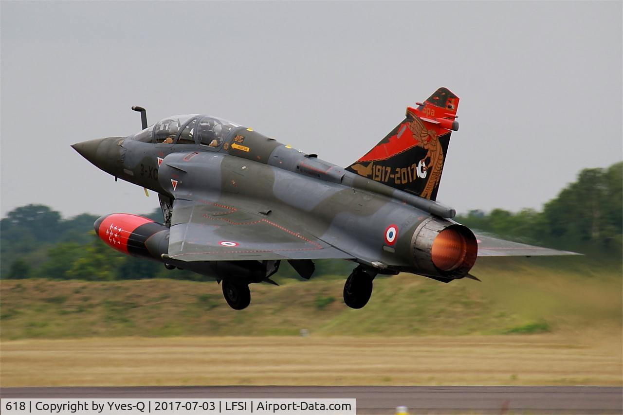 618, Dassault Mirage 2000D C/N 417, Dassault Mirage 2000D, Take off rwy 29, St Dizier-Robinson Air Base 113 (LFSI)