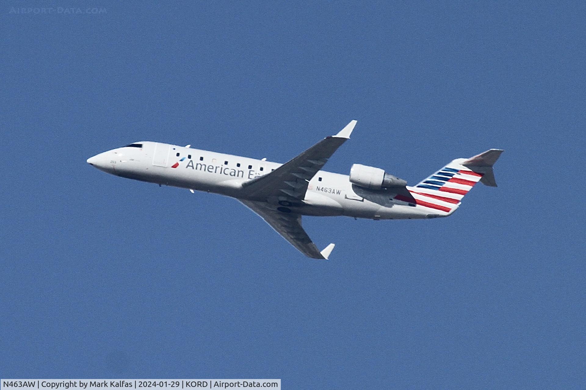 N463AW, 2003 Bombardier CRJ-200LR (CL-600-2B19) C/N 7878, CRJ2 Air Wisconsin/ American Eagle BOMBARDIER INC CL-600-2B19 N463AW AWI6102  ORD-RST