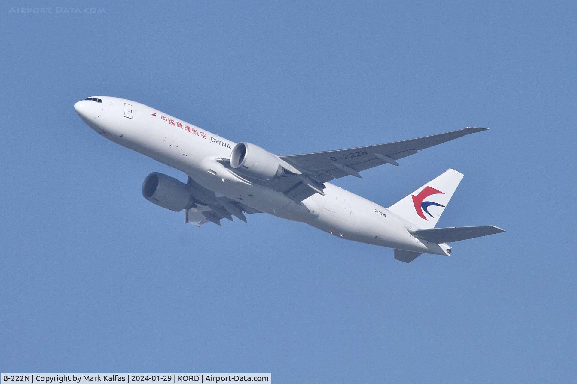 B-222N, 2022 Boeing 777-F6N C/N 67796, B77L China Cargo BOEING 777-200LR  B-222N CKK228 KORD-ZSPD