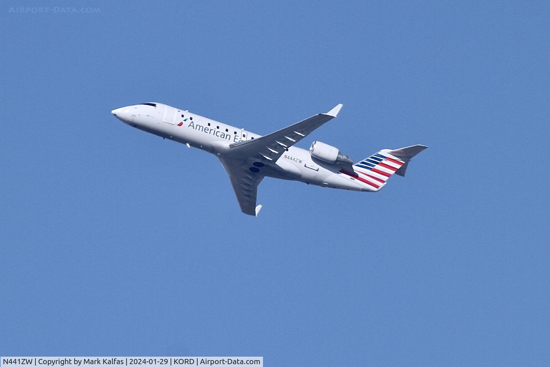 N441ZW, 2003 Bombardier CRJ-200LR (CL-600-2B19) C/N 7777, CRJ2 Air Wisconsin/American Eagle Canadair Regional Jet CRJ-200  N441ZW AWI6086 KORD-CCYZ