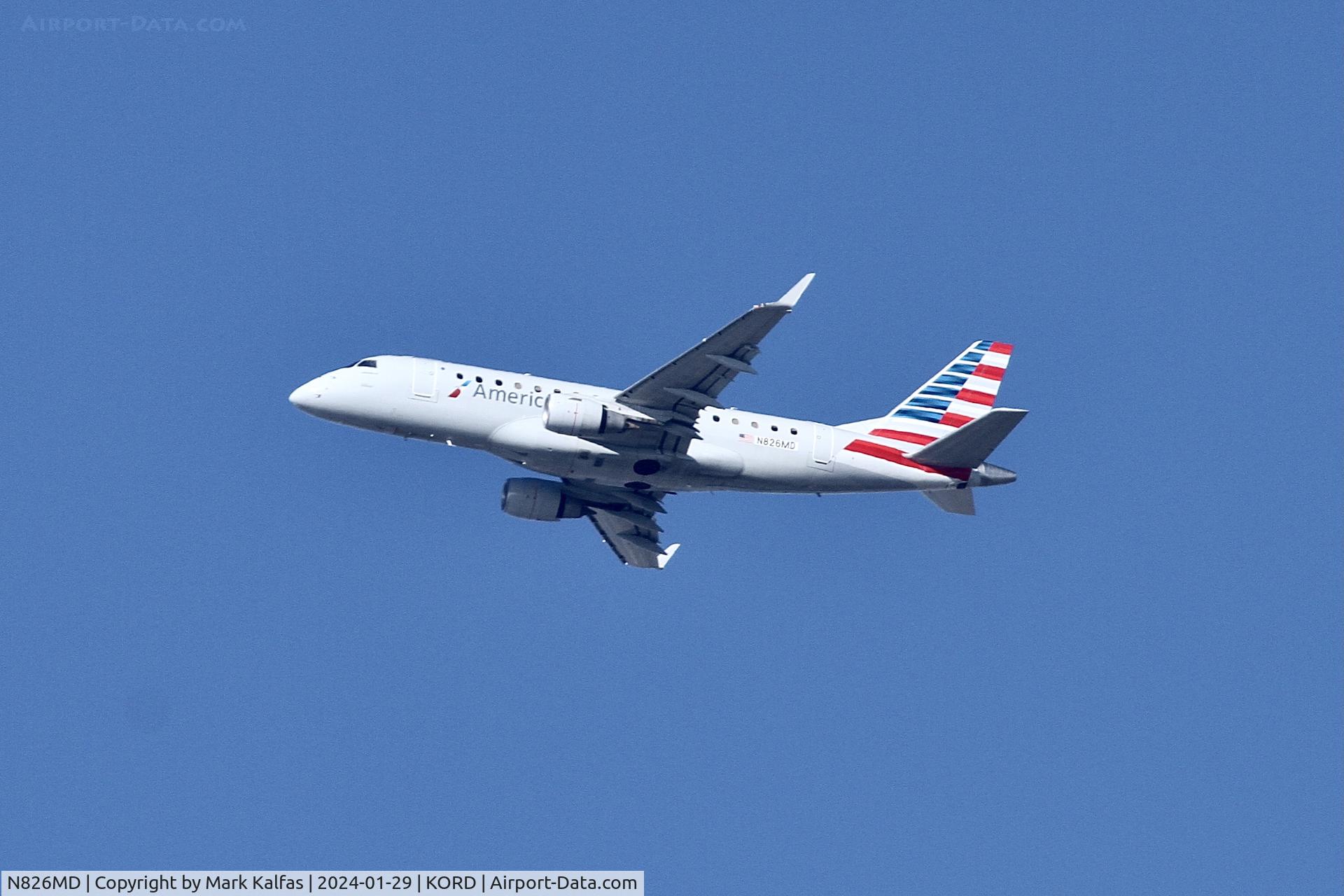 N826MD, 2005 Embraer 170SU (ERJ-170-100SU) C/N 17000046, E170 Envoy/ American Eagle EMBRAER ERJ 170-100 LR N826MD ENY3760 ORD-DSM