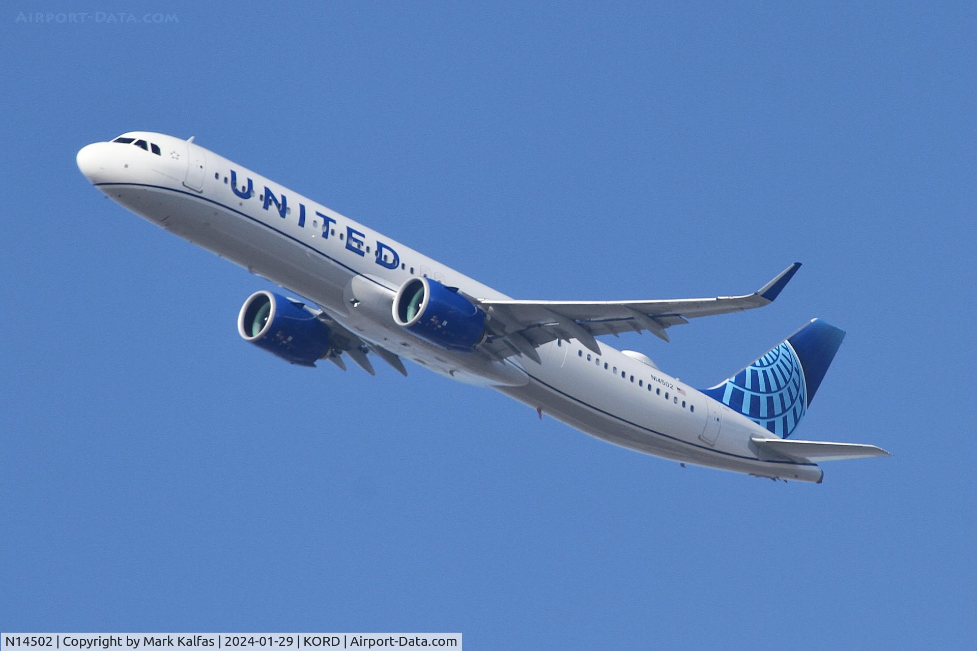 N14502, 2023 Airbus A321-271NX C/N 11598, A21N United Airlines AIRBUS S A S A321-271NX N14502 UAL1872 ORD-FLL