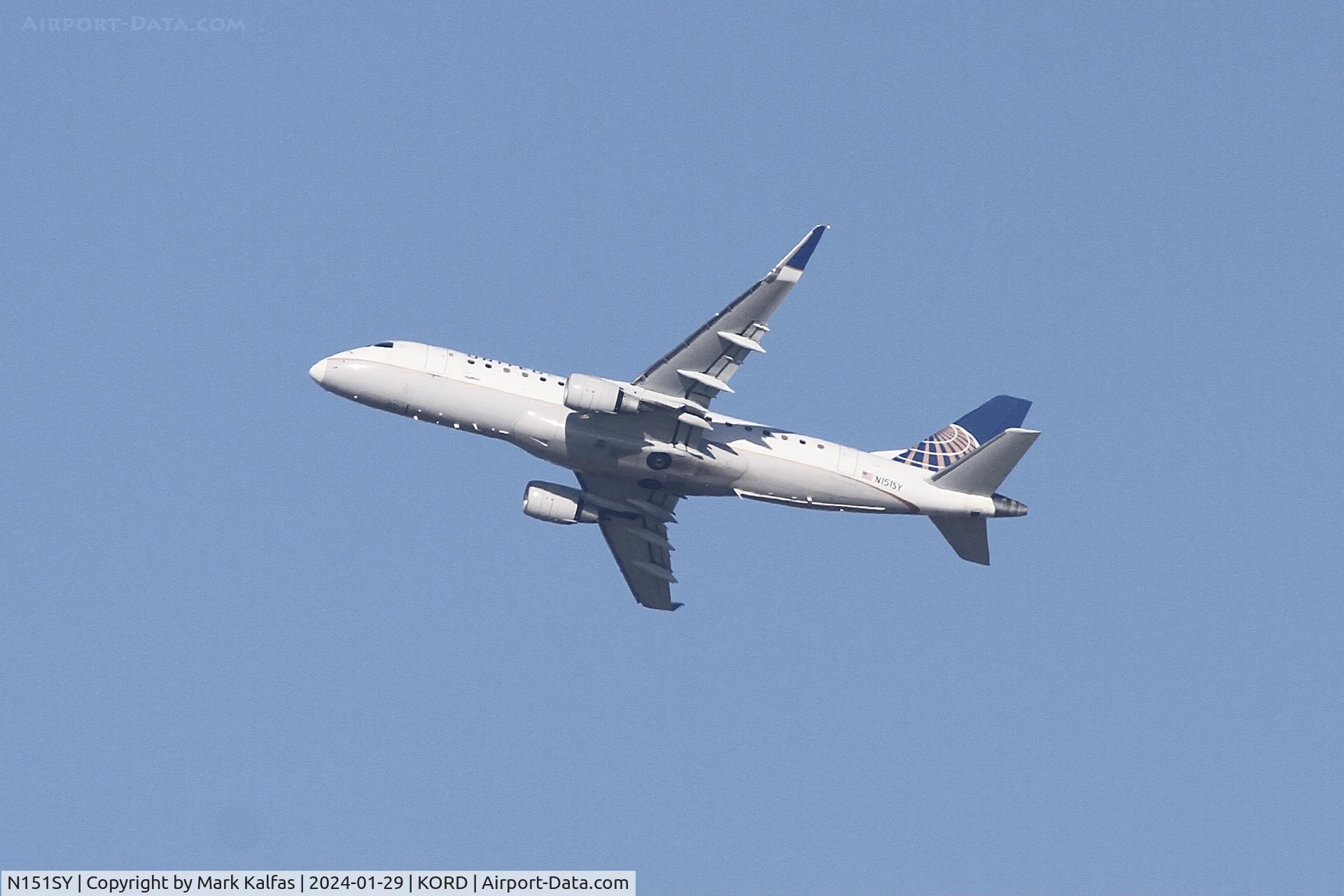 N151SY, 2015 Embraer 175LR (ERJ-170-200LR) C/N 17000503, E75L SkyWest/United Express EMBRAER S A ERJ 170-200 LR N151SY SKW5478  ORD-MDT