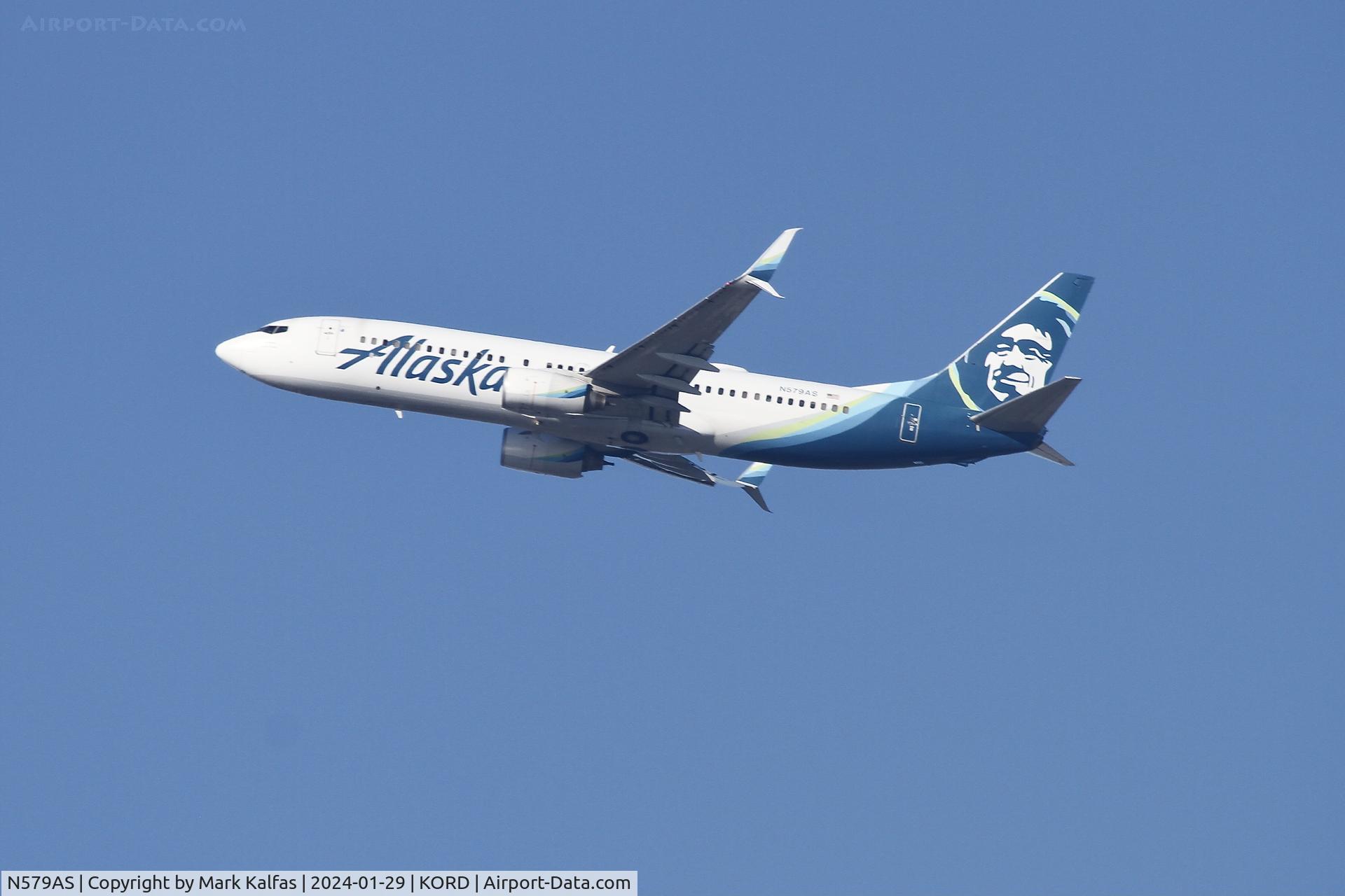 N579AS, 2007 Boeing 737-890 C/N 35187, B738 Alaska Airlines Boeing 737-890 N579AS ASA325  KORD-KPDX
