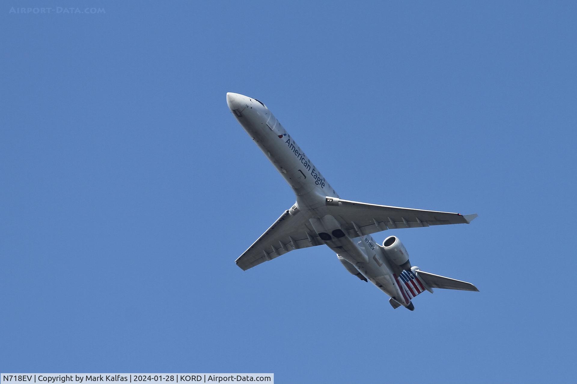 N718EV, 2003 Bombardier CRJ-701 (CL-600-2C10) Regional Jet C/N 10095, CRJ7 SkyWest/American Eagle BOMBARDIER INC CL-600-2C10 N718EV SKW3083 ORD-BNA