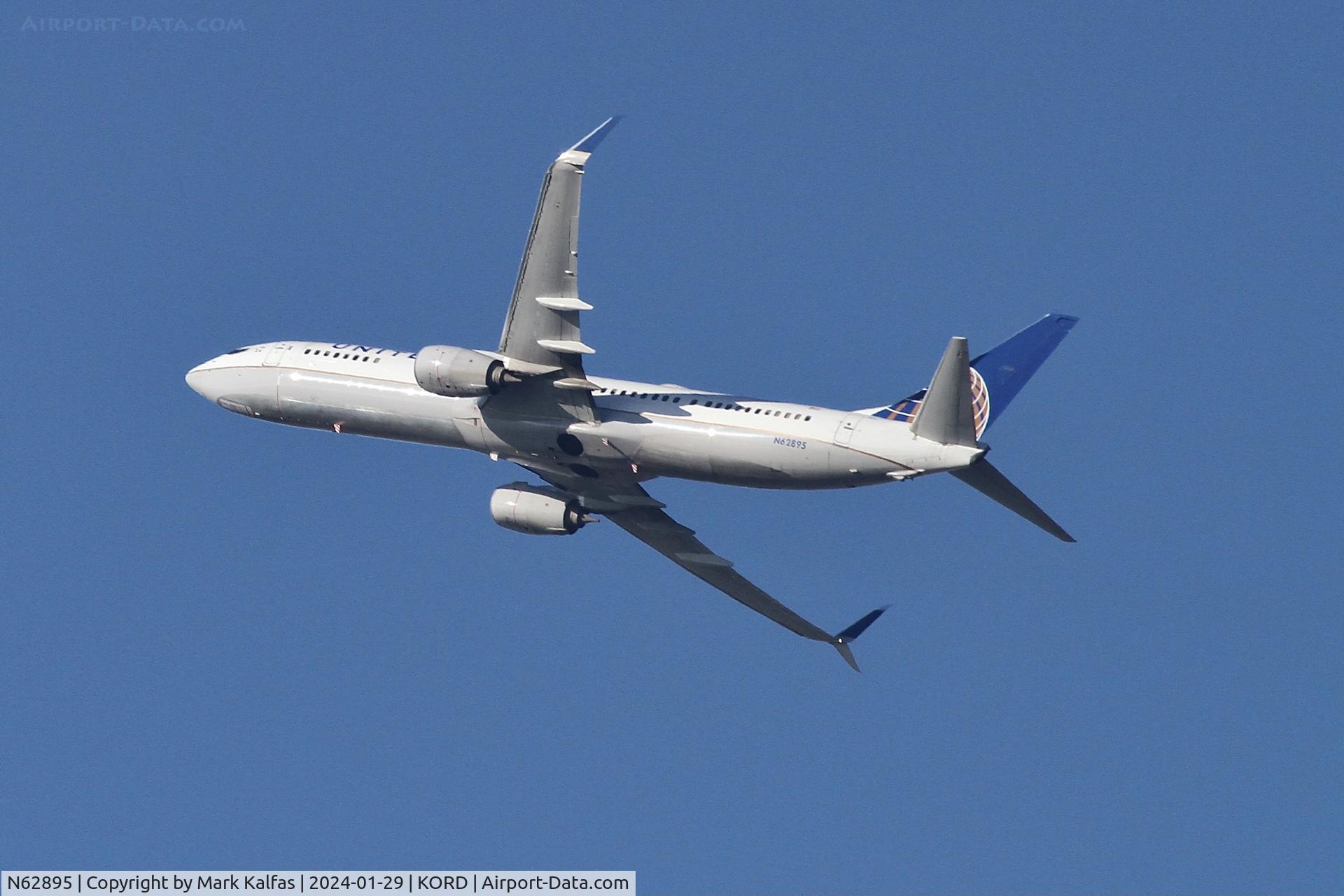 N62895, 2016 Boeing 737-924/ER C/N 62769, B739 United Airlines BOEING 737-924ER N62895 UAL2138 ORD-EWR