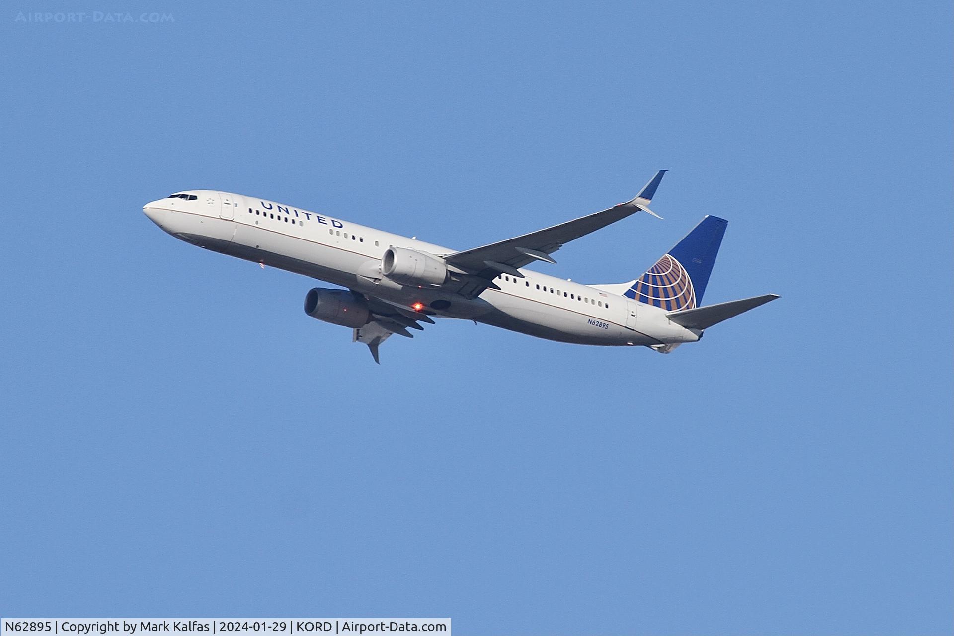 N62895, 2016 Boeing 737-924/ER C/N 62769, B739 United Airlines BOEING 737-924ER N62895 UAL2138 ORD-EWR