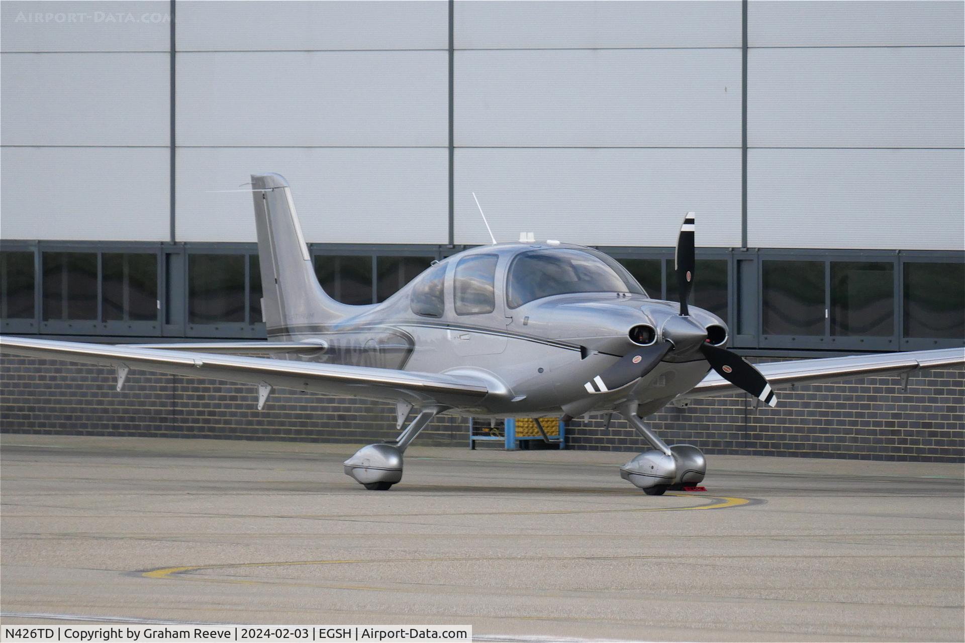 N426TD, 2022 Cirrus SR22T C/N 8779, Parked at Norwich.
