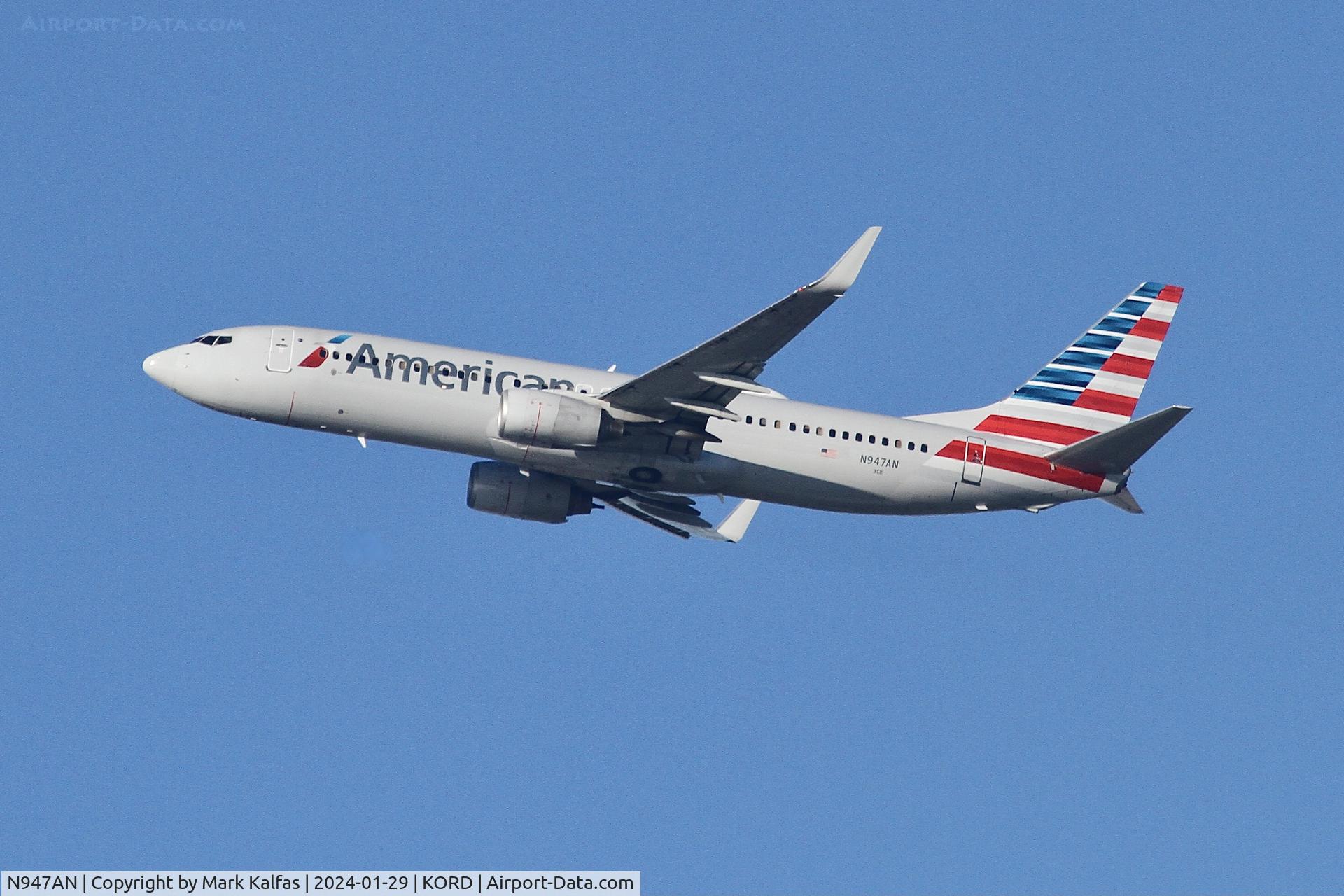 N947AN, 2000 Boeing 737-823 C/N 29536, B738 American Airlines Boeing 737-823 N947AN AAL529 ORD-LAX
